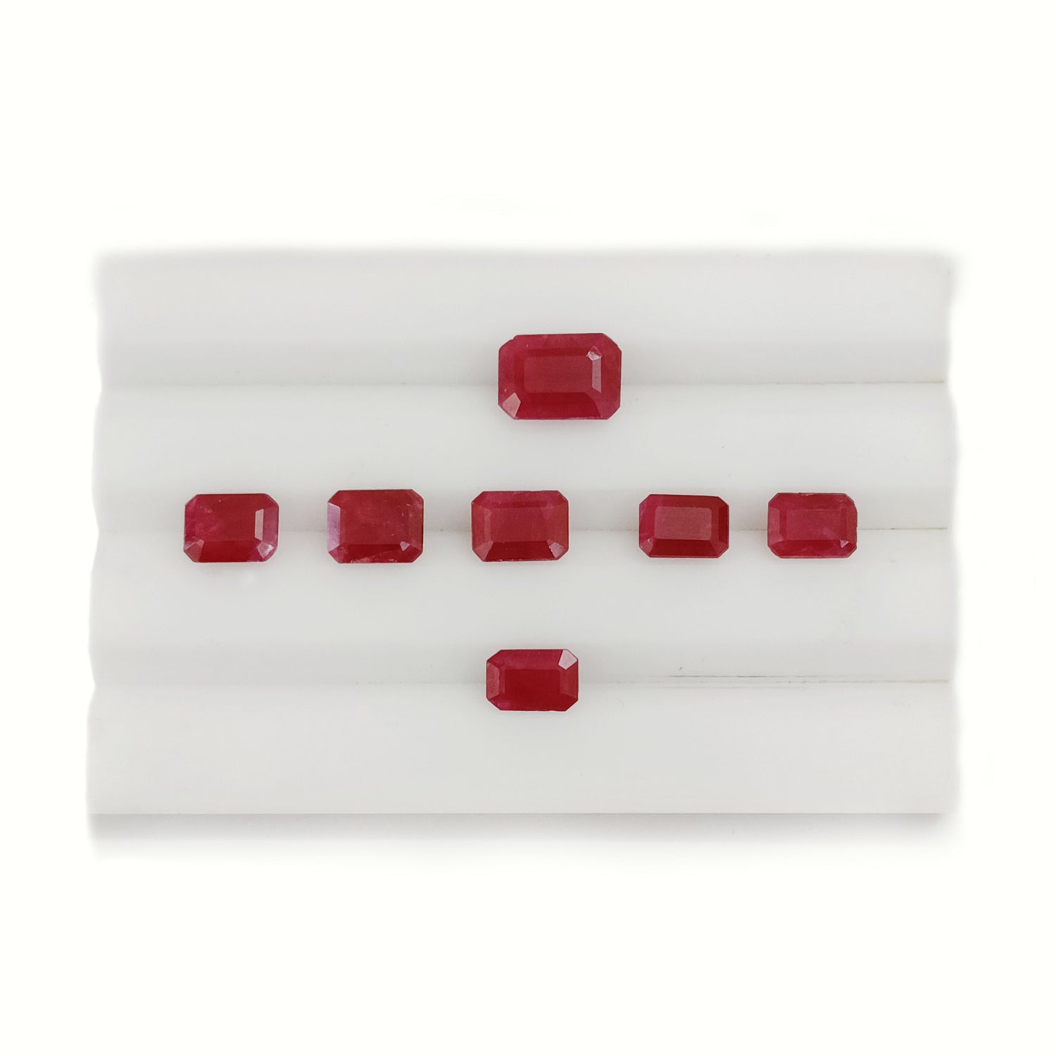Natural Ruby (Longido) (Untreated) 7x5mm to 10x7mm Octagon Faceted