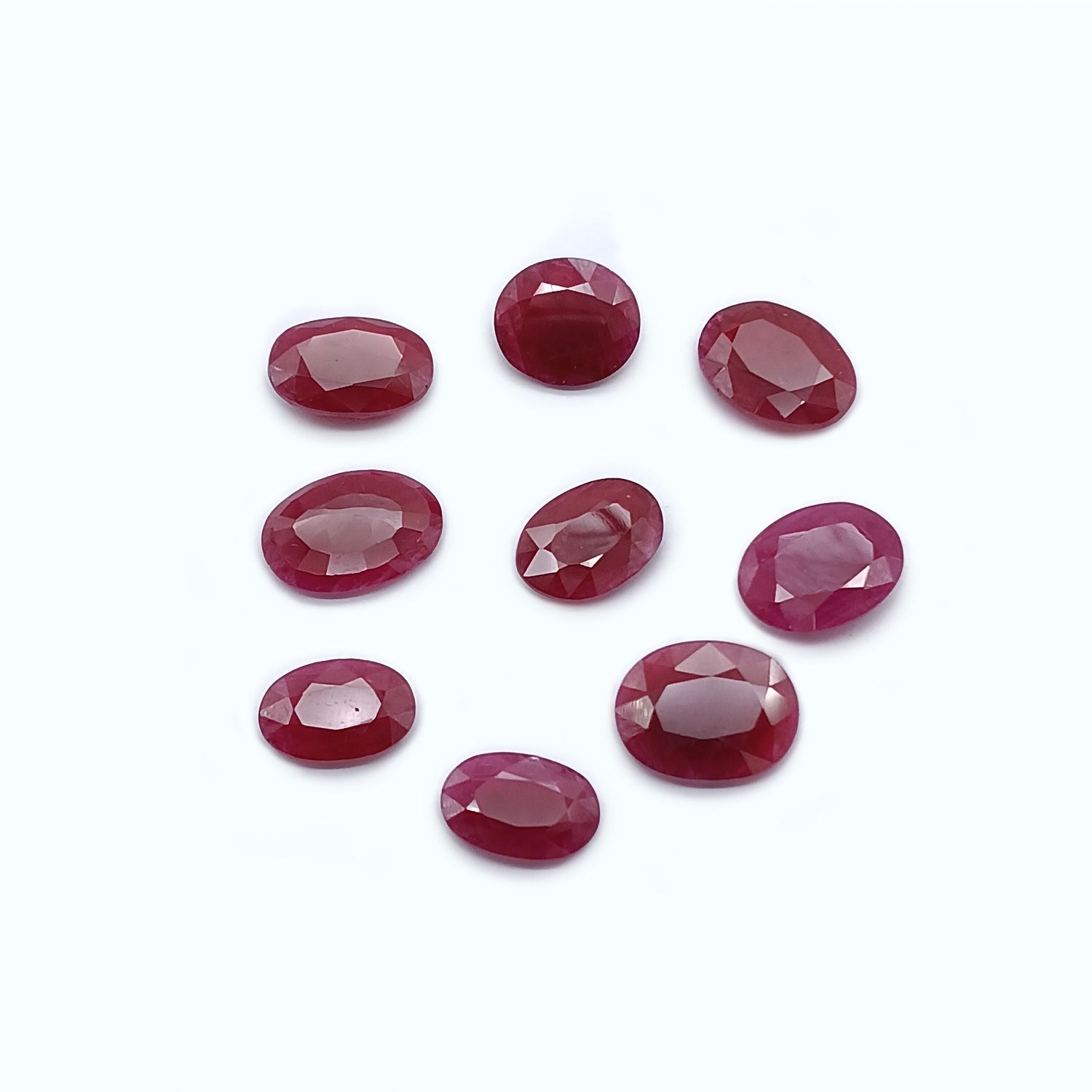 Natural Ruby (Longido) (Untreated) 12x8mm to 14.50x11mm Oval Faceted