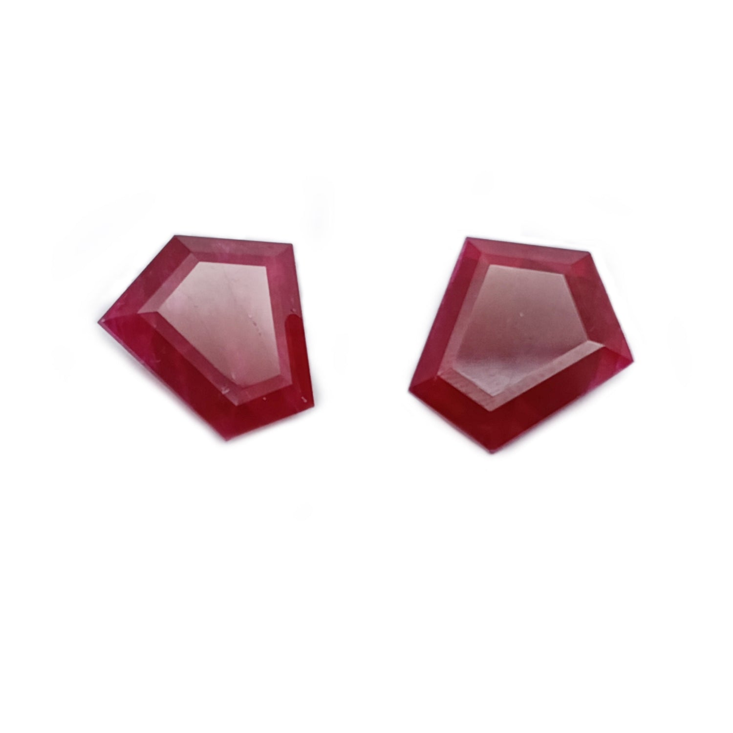 Natural Ruby (Longido) (Untreated) 14x13.50mm to 14.50x13.50mm Pentagon Faceted