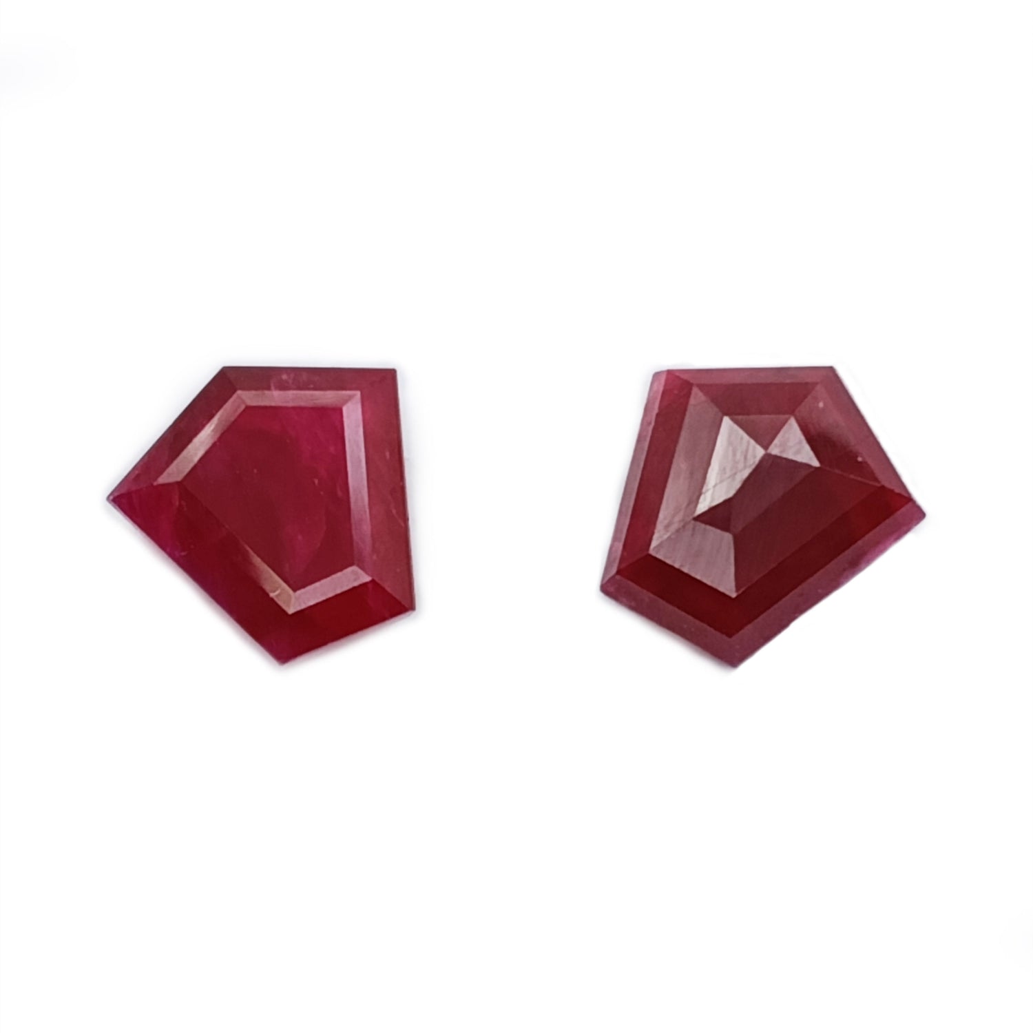 Natural Ruby (Longido) (Untreated) 14x13.50mm to 14.50x13.50mm Pentagon Faceted