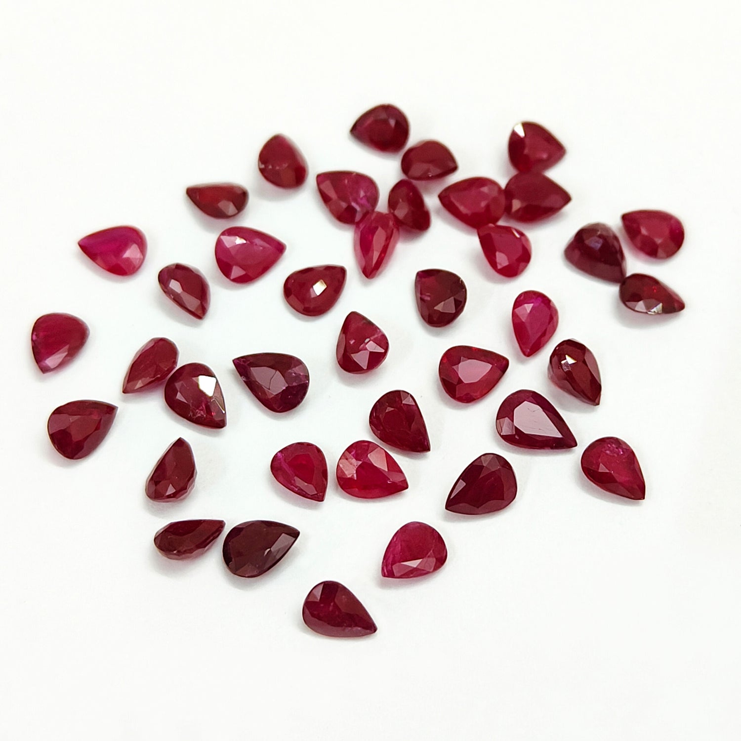 Natural Ruby (Longido) (Heated) 5x4mm Pear Faceted