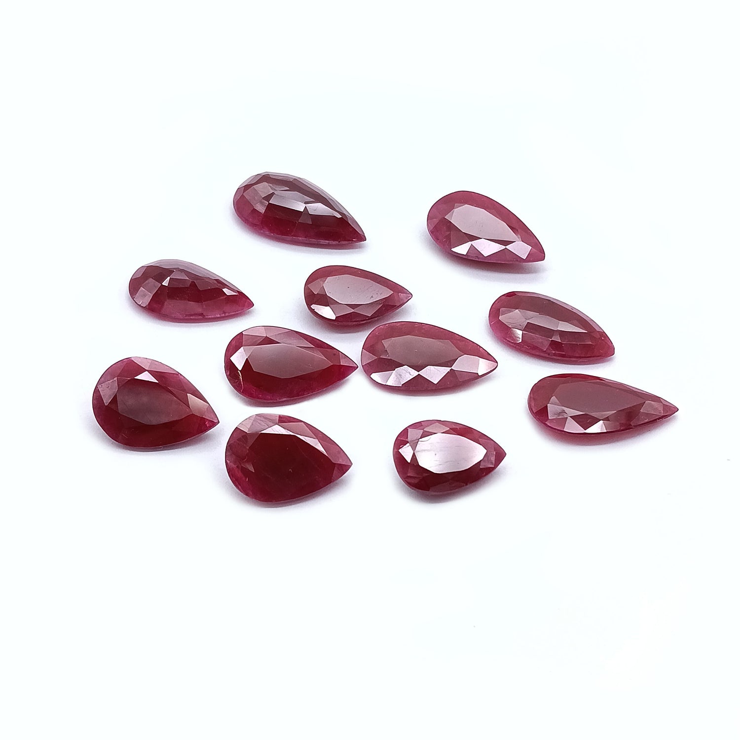 Natural Ruby (Longido) (Untreated) 15.50x10.50mm To 22.50x13.50mm Pear Faceted