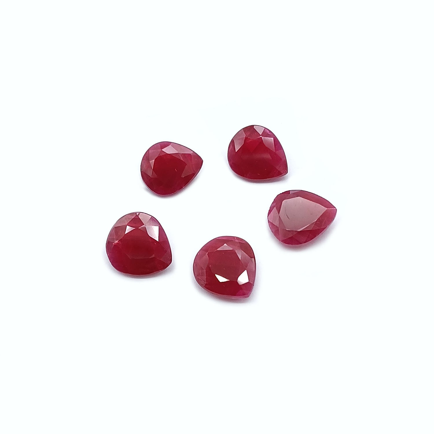Natural Ruby (Longido) (Untreated) 10.50x9mm to 11x10mm Pear Faceted