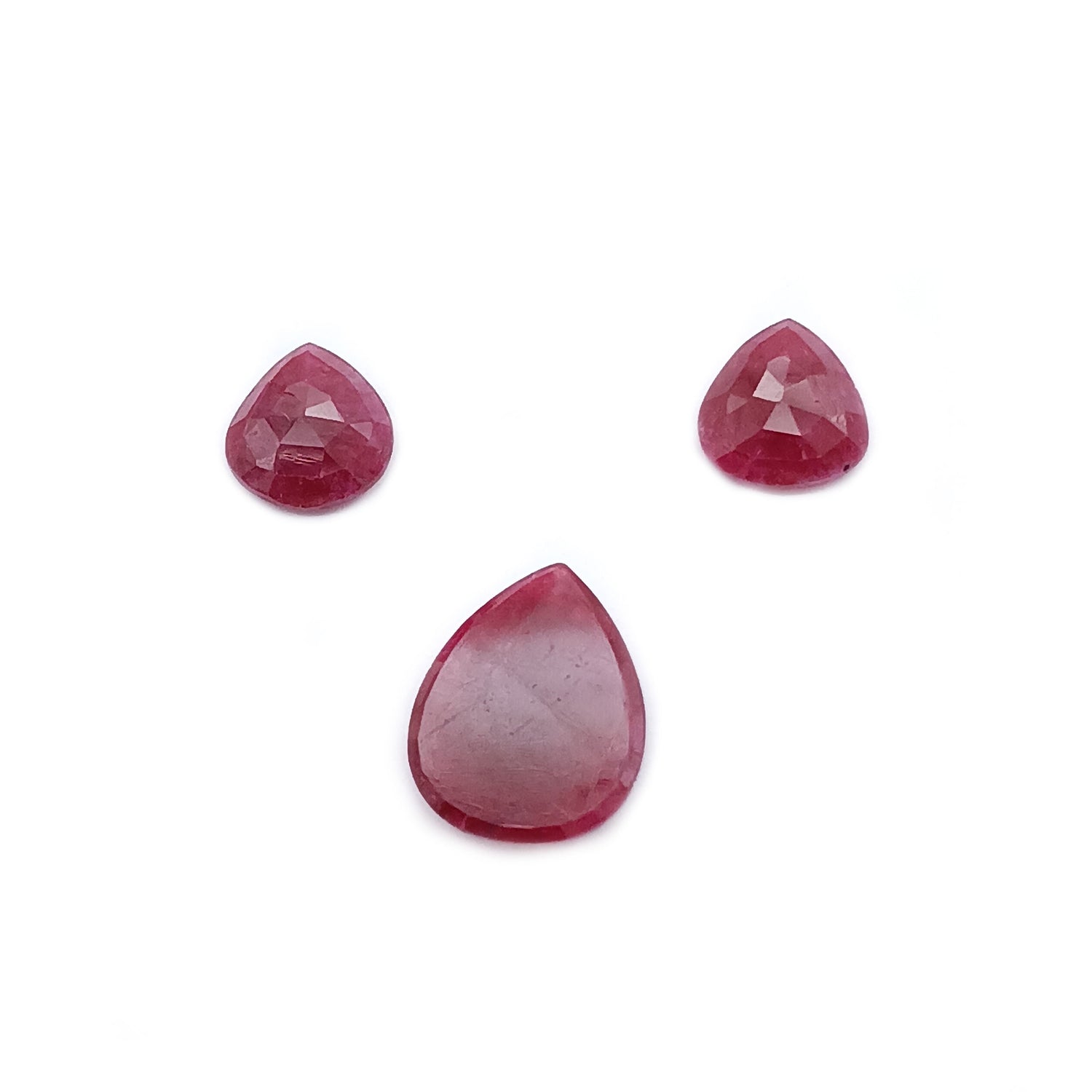 Natural Ruby (Longido) (Untreated) 11x10mm to 17x13.50mm Pear Faceted