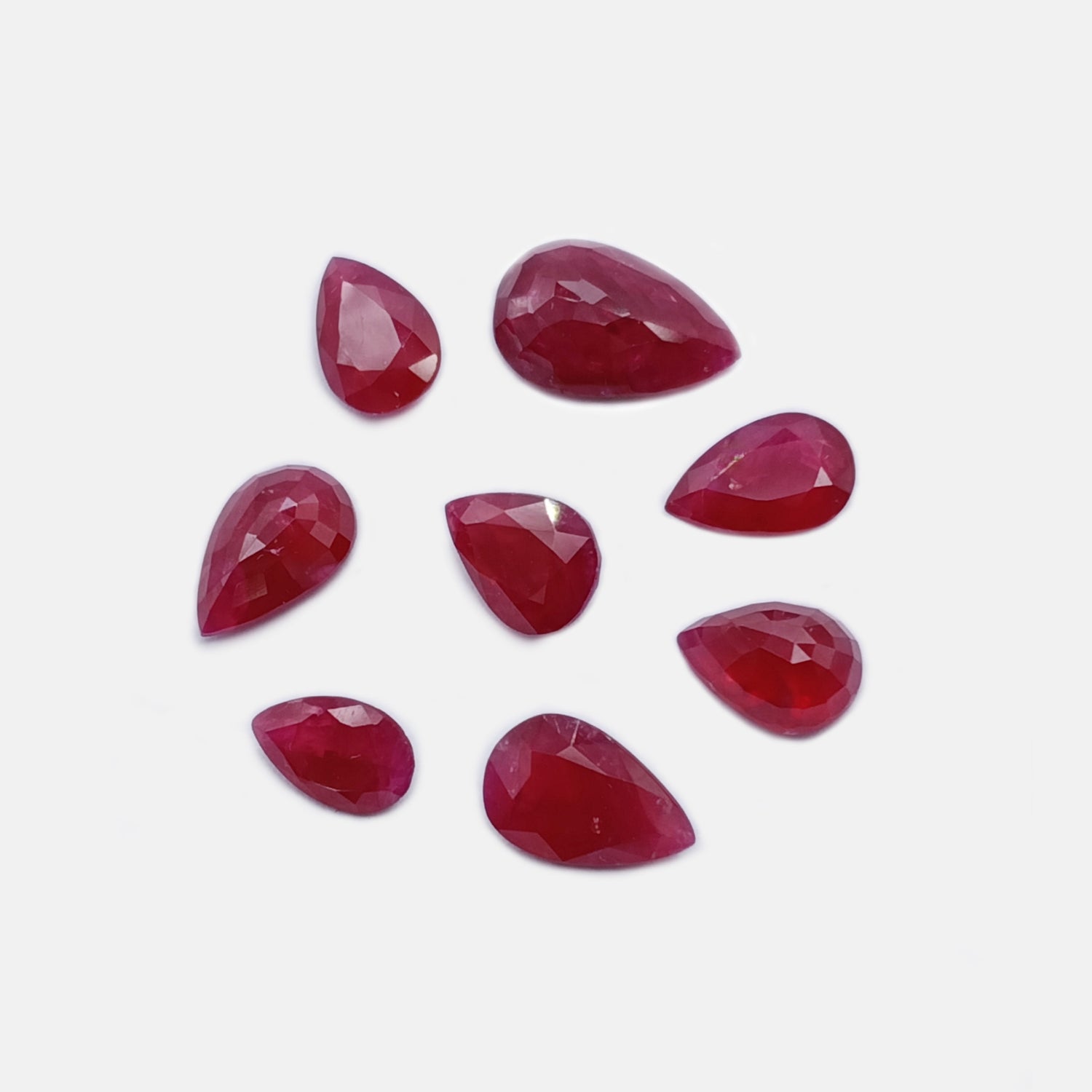 Natural Ruby (Longido) (Untreated) 8.50x5.50mm to 13.50x9mm Pear Faceted