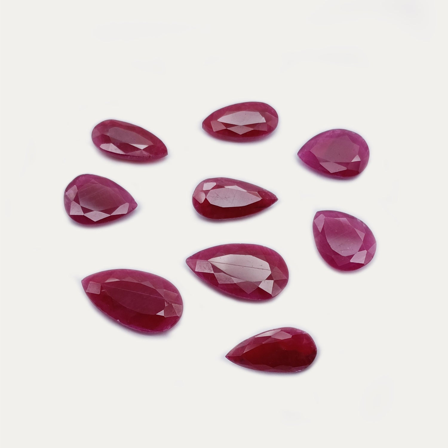 Natural Ruby (Longido) (Untreated) 13x7mm to 17x9.50mm Pear Faceted