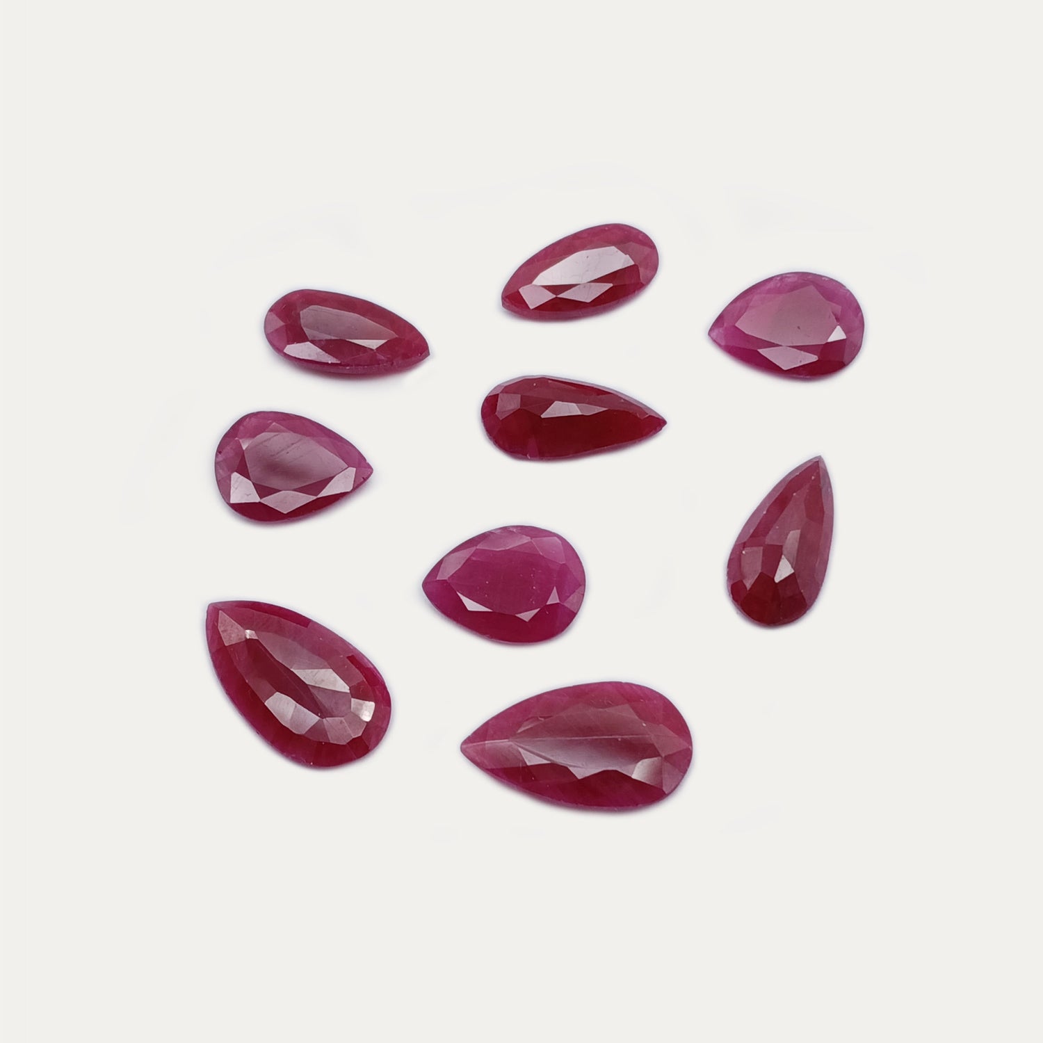 Natural Ruby (Longido) (Untreated) 13x7mm to 17x9.50mm Pear Faceted