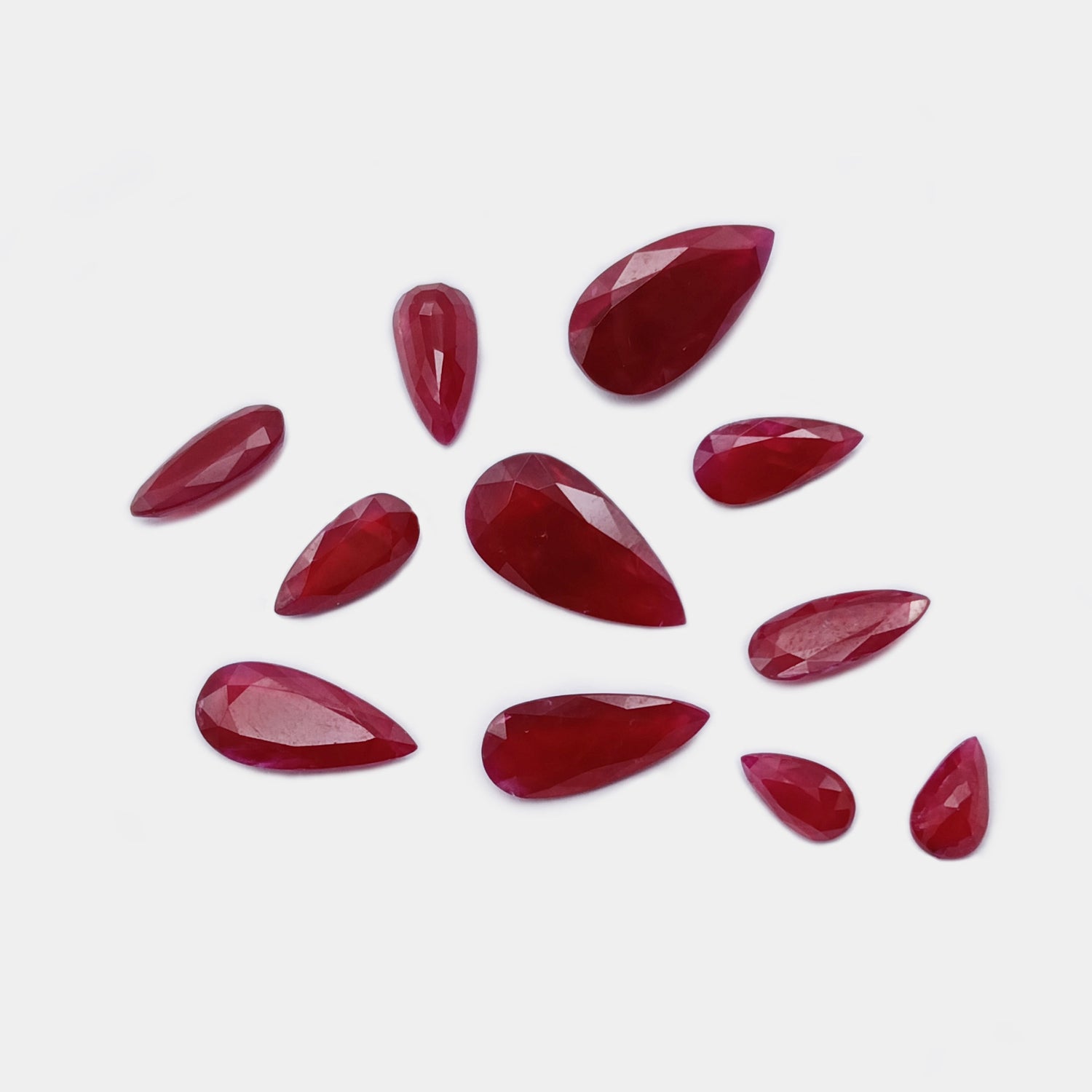 Natural Ruby (Longido) (Untreated) 8x4.50mm to 15.50x8mm Pear Faceted