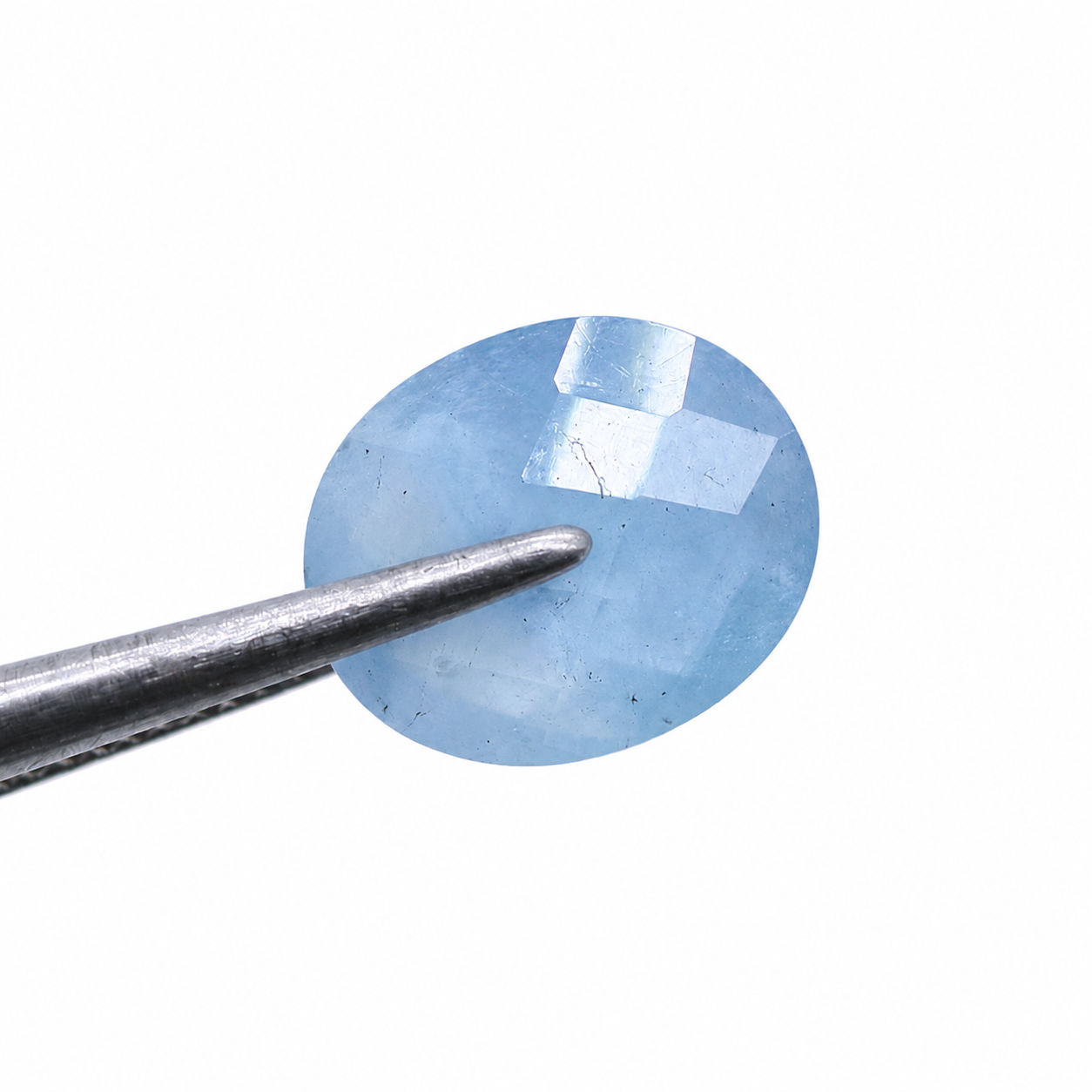 Aquamarine (Milky) Oval Briolette