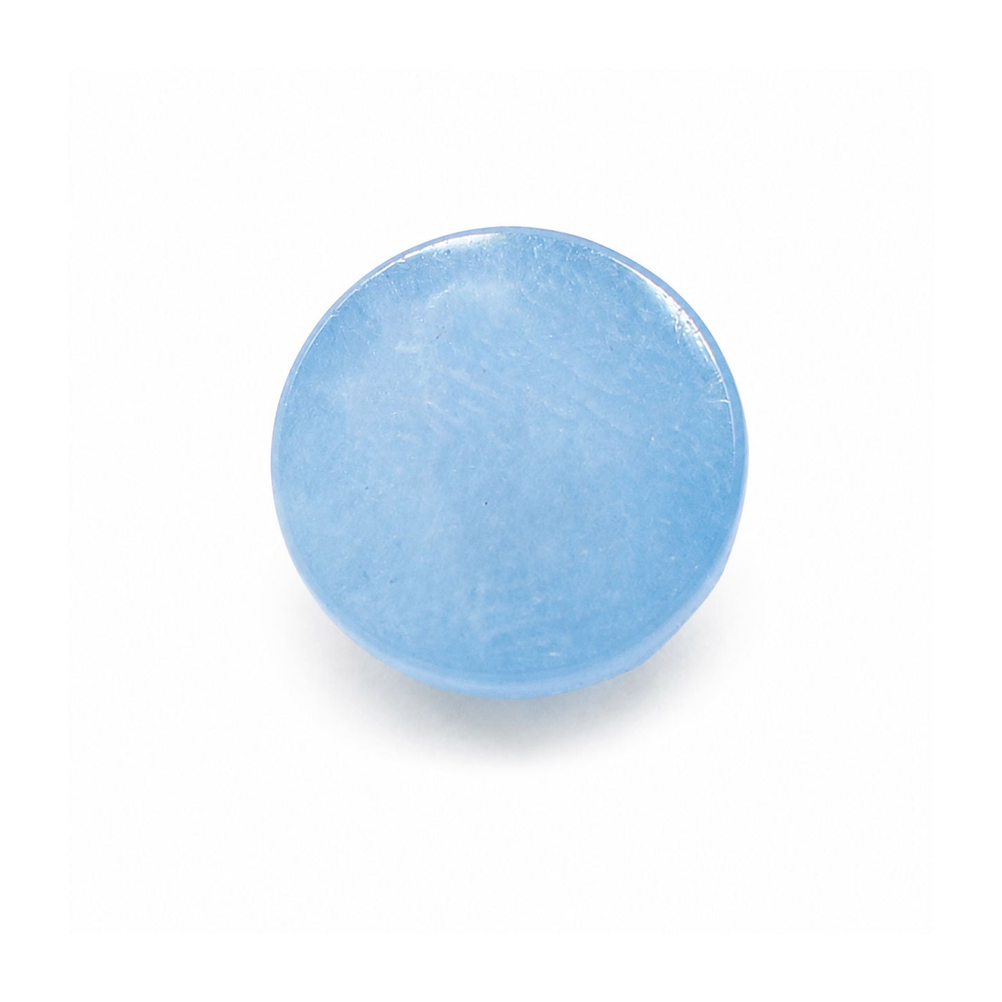 Aquamarine (Milky) Round Rose Cut Faceted Cab