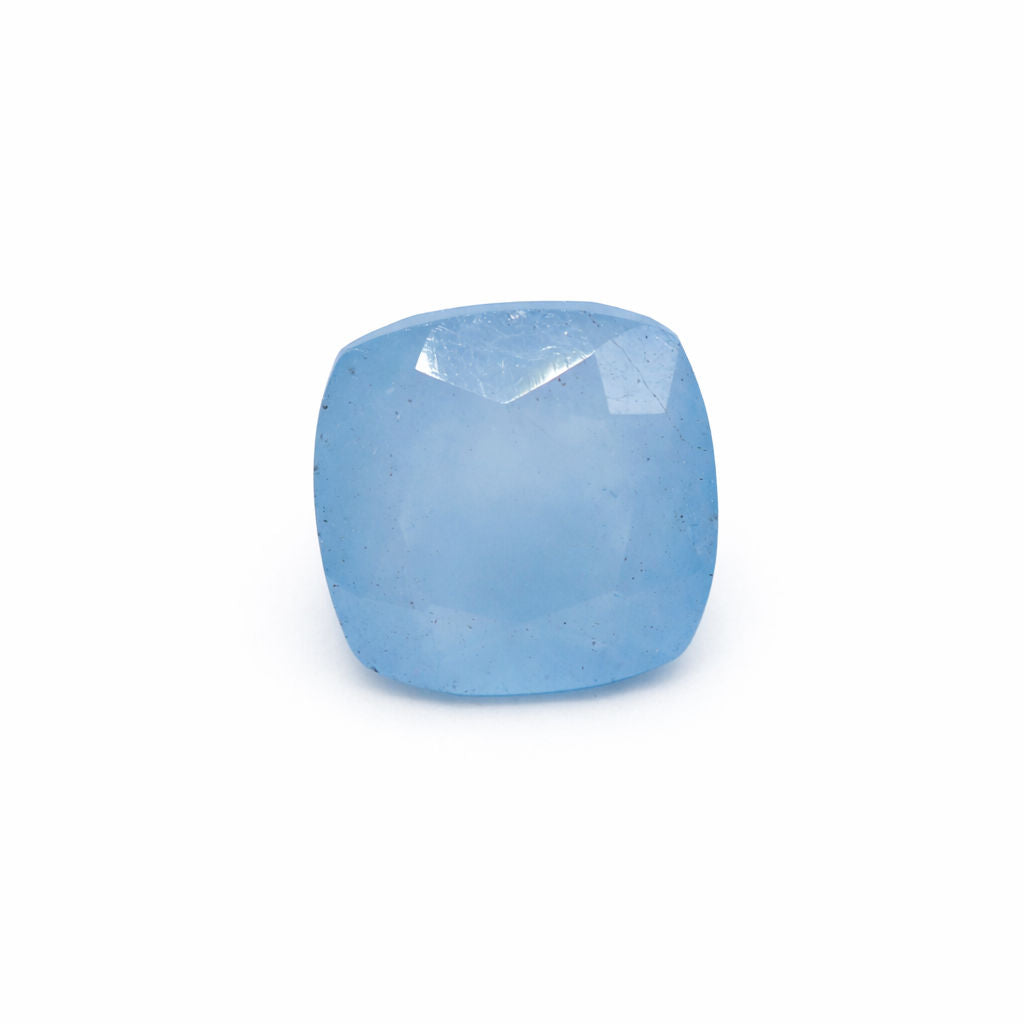 Aquamarine (Milky) Cushion Faceted