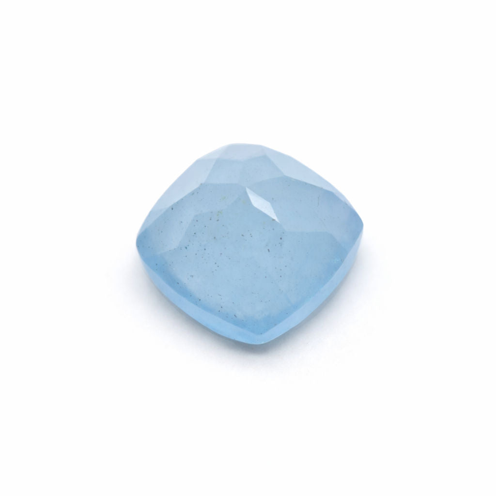 Aquamarine (Milky) Cushion Faceted