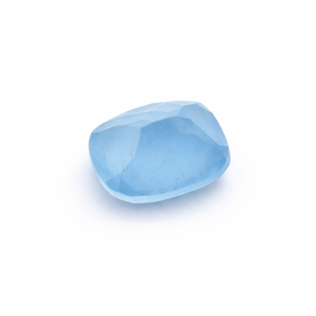 Aquamarine (Milky) Elongated Cushion Faceted