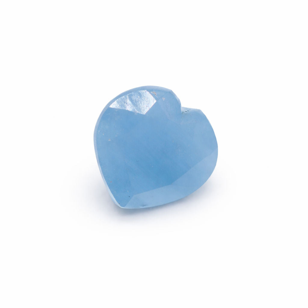 Aquamarine (Milky) Heart Shape Faceted