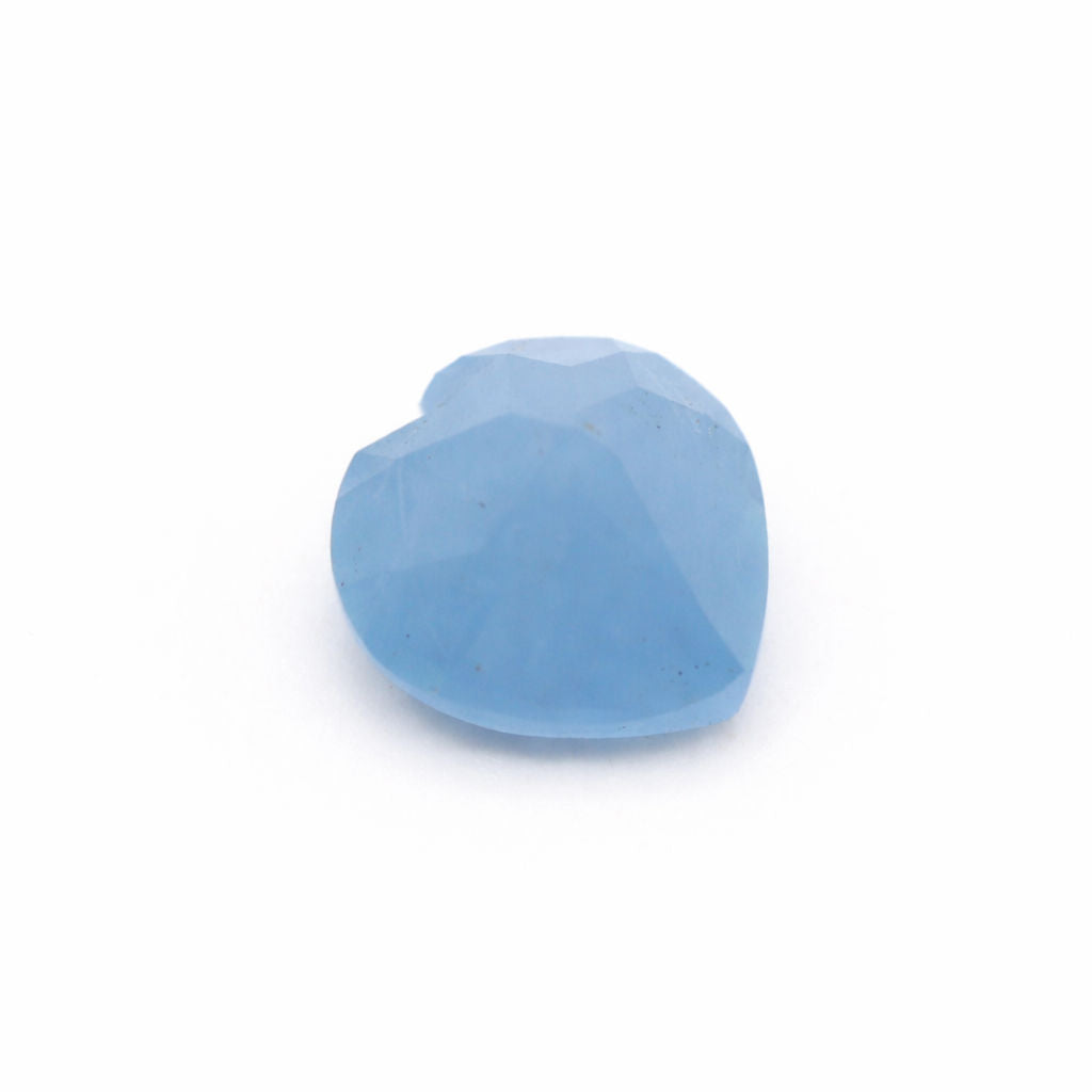 Aquamarine (Milky) Heart Shape Faceted