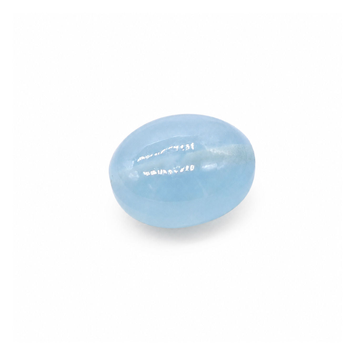 Aquamarine (Milky) Smooth Oval (Full Drill)