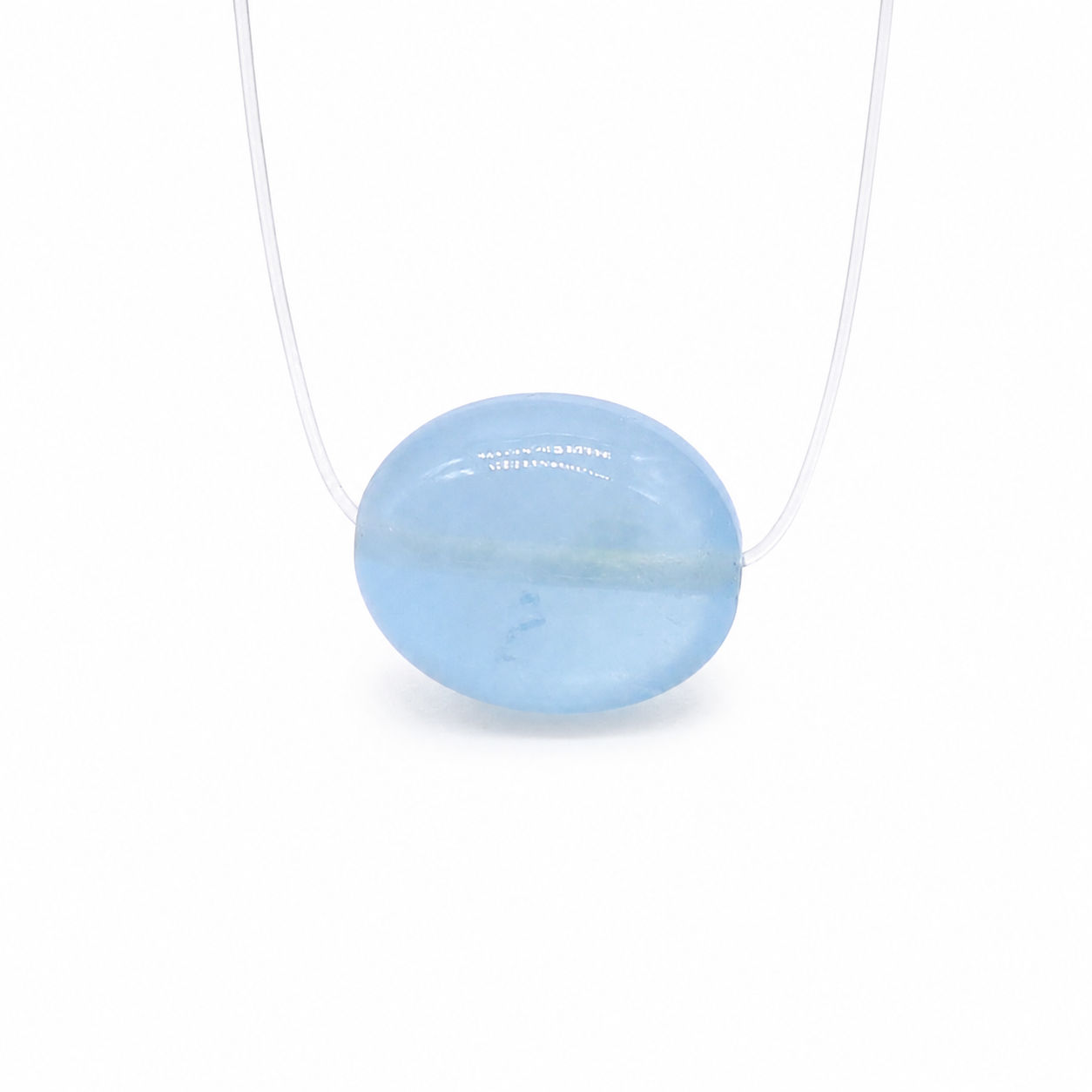 Aquamarine (Milky) Smooth Oval (Full Drill)
