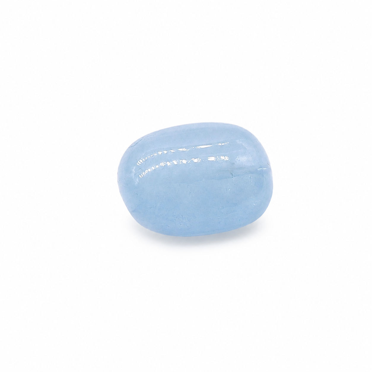 Aquamarine (Milky) Smooth Tumbled (Full Drill)