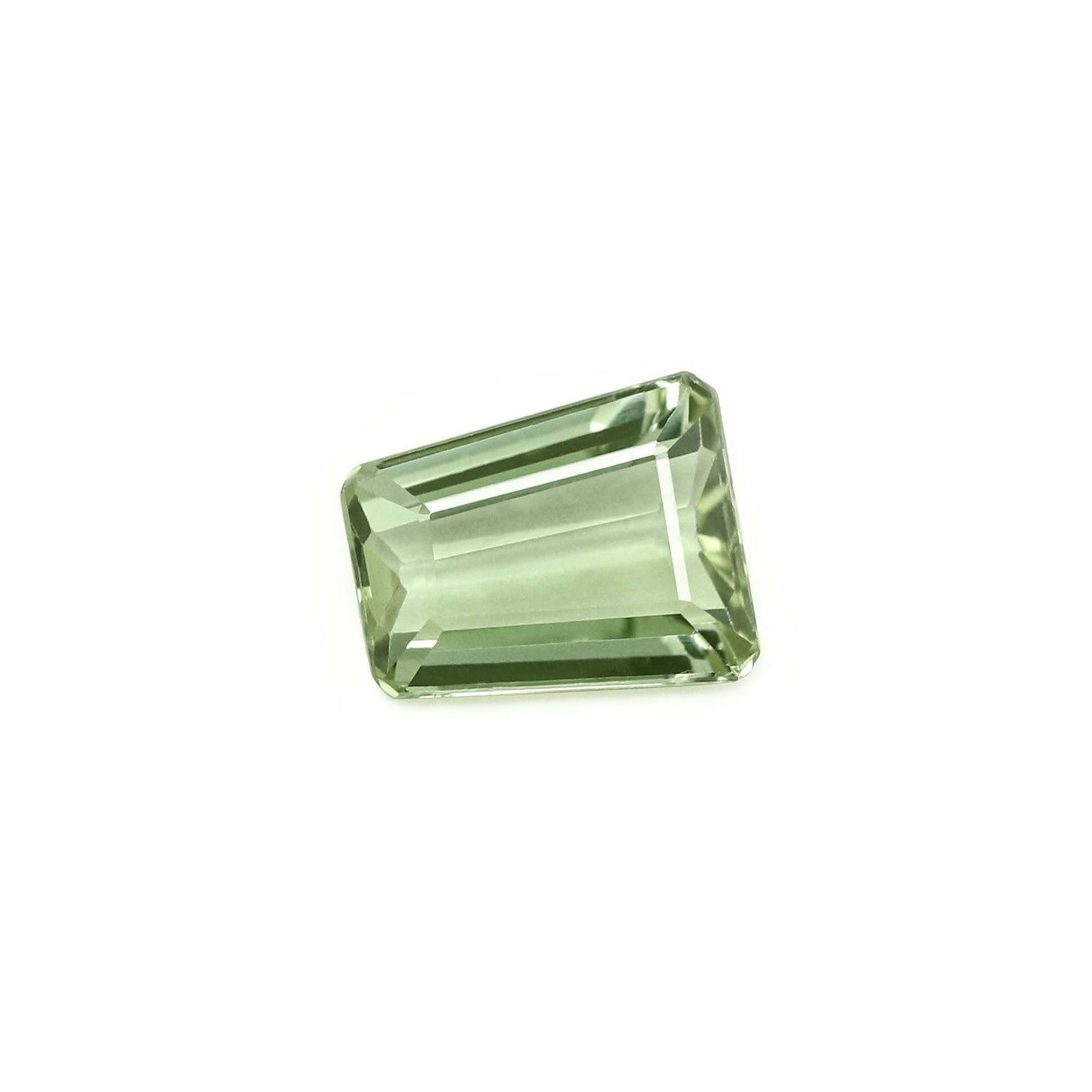 Mint Green Tourmaline 12.50x10mm Tapered Baguette Faceted