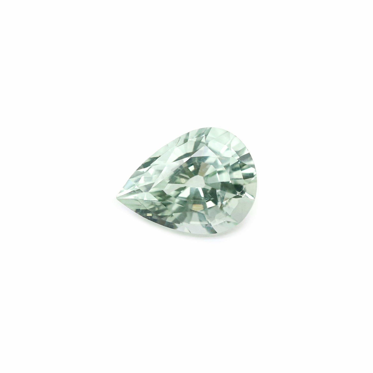 Mint Green Tourmaline 15x11mm Pear Faceted