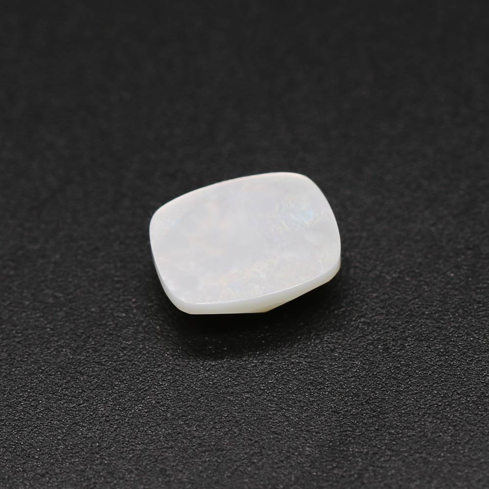 Mother of Pearl Elongated Cushion Checker Cut Faceted Cab
