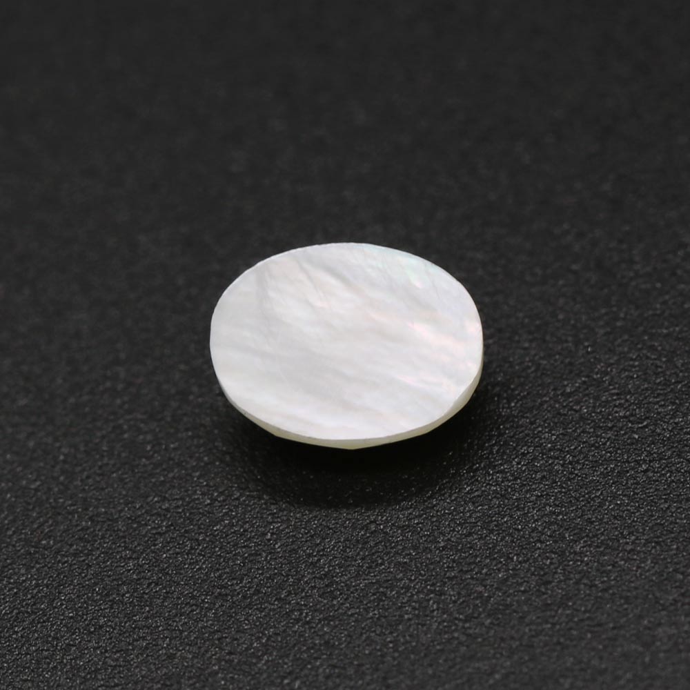 Mother of Pearl Oval Checker Cut Faceted Cab