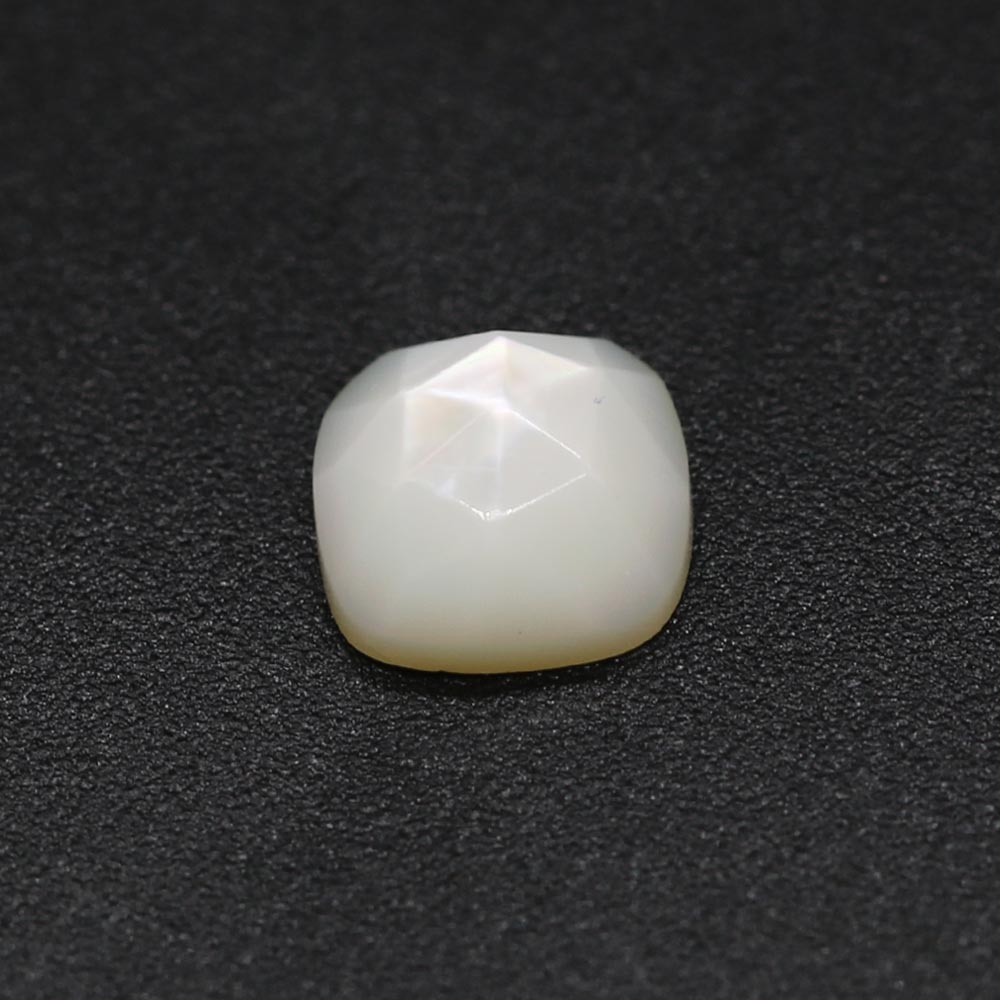 Mother of Pearl Cushion Rose Cut Faceted Cab