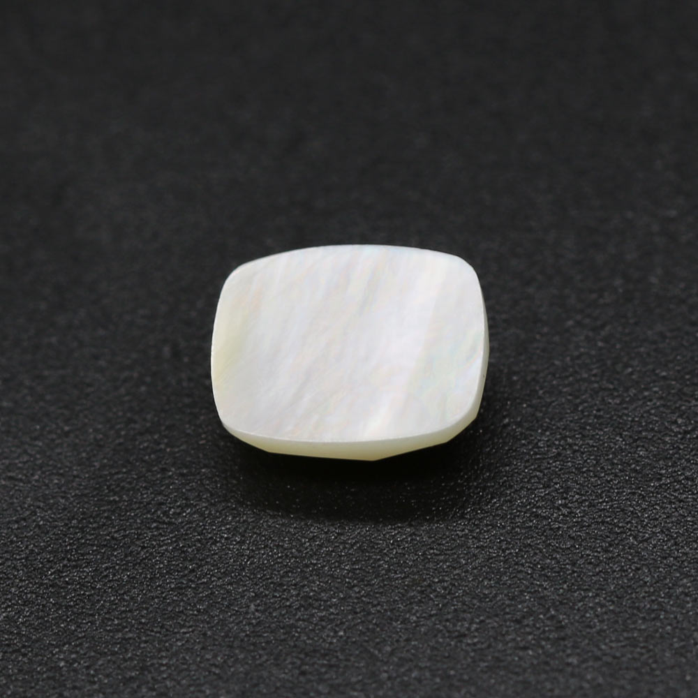 Mother of Pearl Elongated Cushion Rose Cut Faceted Cab