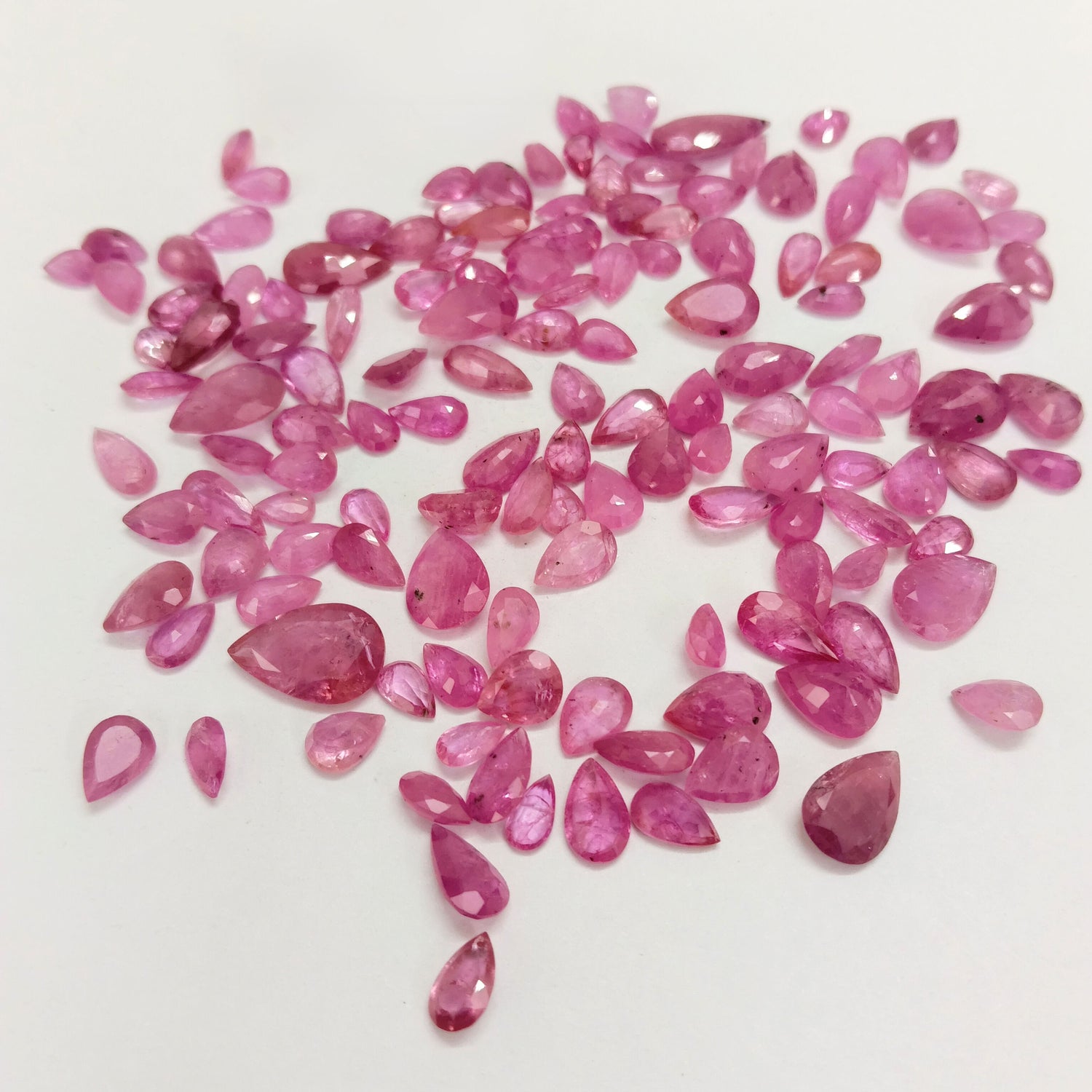 Natural Ruby (Mozambique) (Heated) 5.50x4mm to 11x8.50mm Pear Faceted