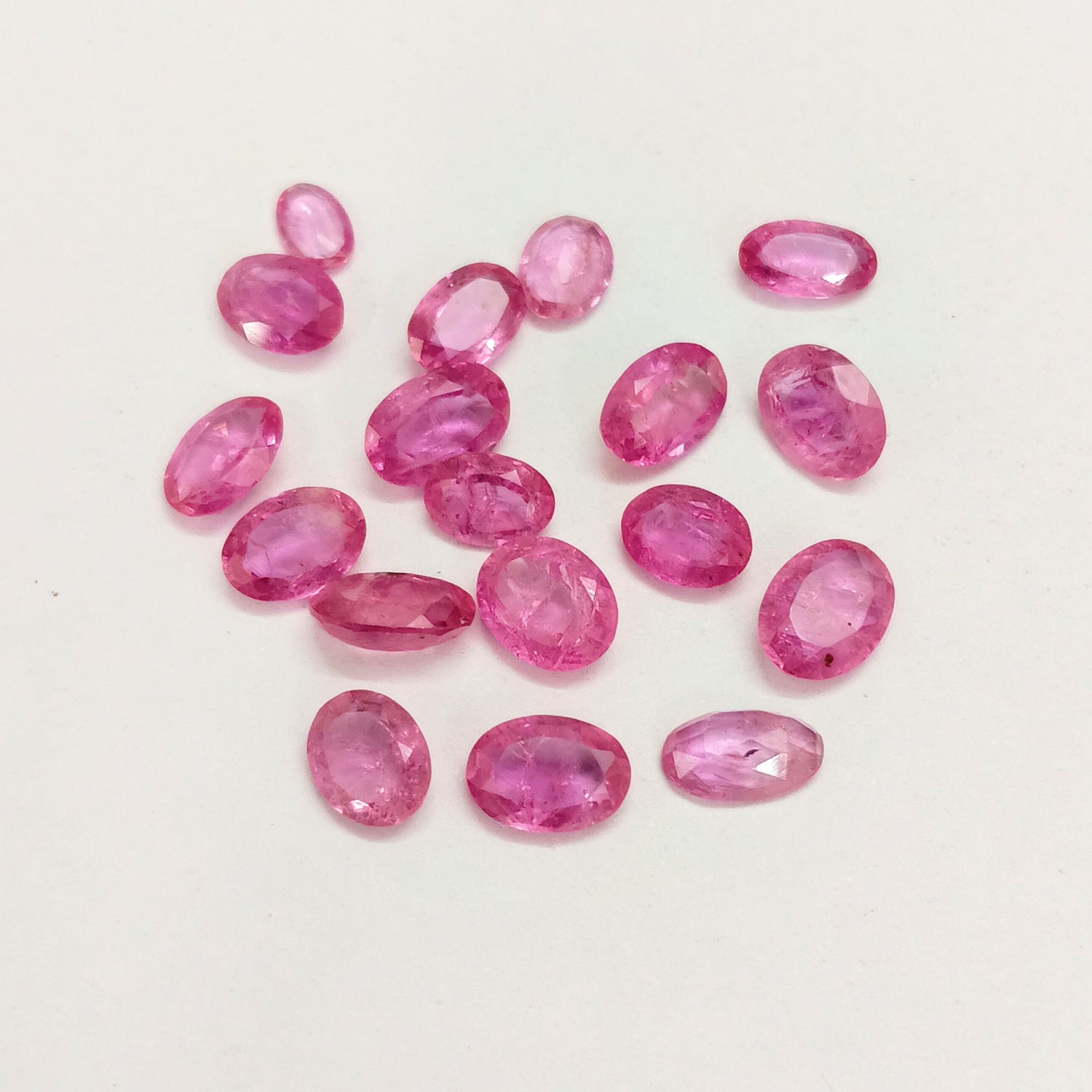 Natural Ruby (Mozambique) (Heated) 5x3mm to 7x5mm Oval Faceted