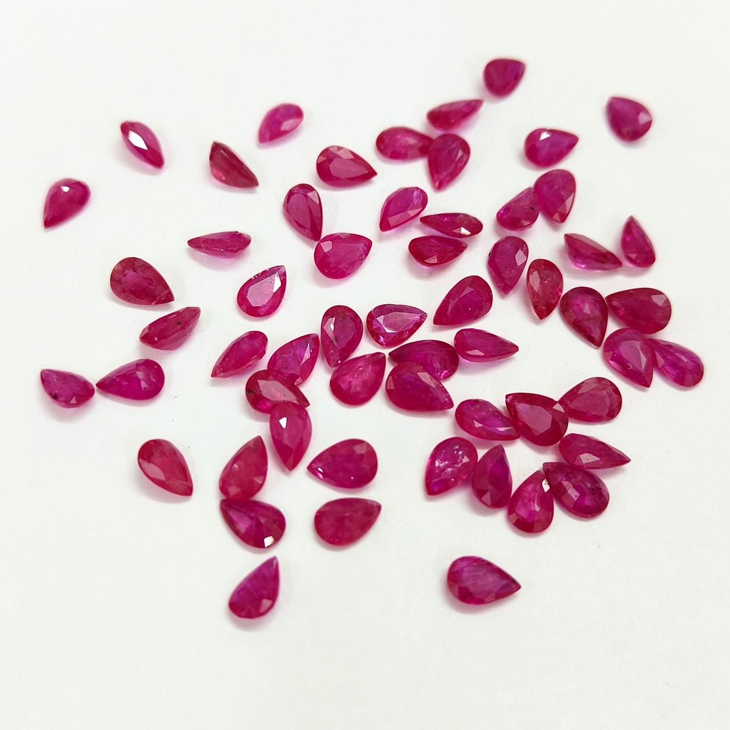Natural Ruby (Mozambique) (Heated) 6x4mm Pear Faceted