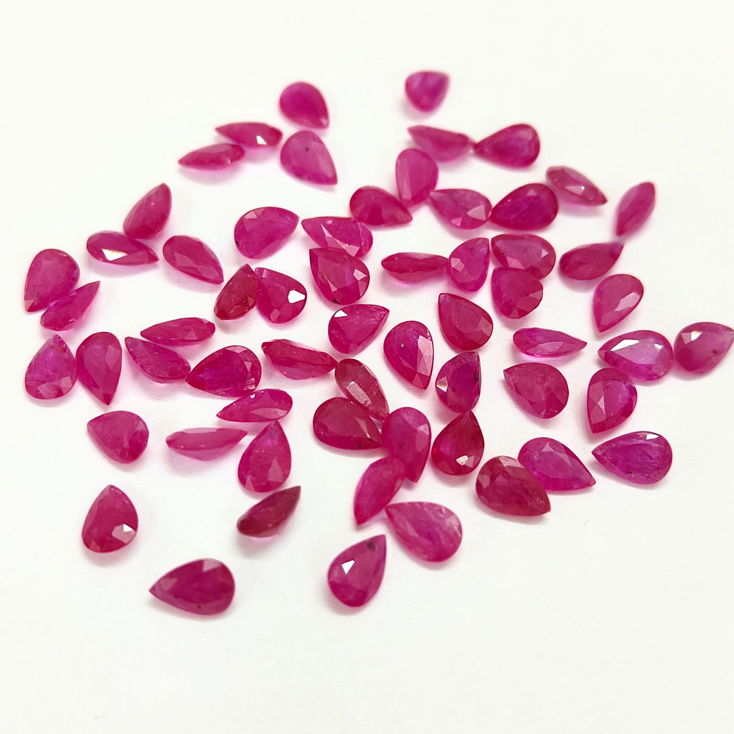 Natural Ruby (Mozambique) (Heated) 6x4mm Pear Faceted