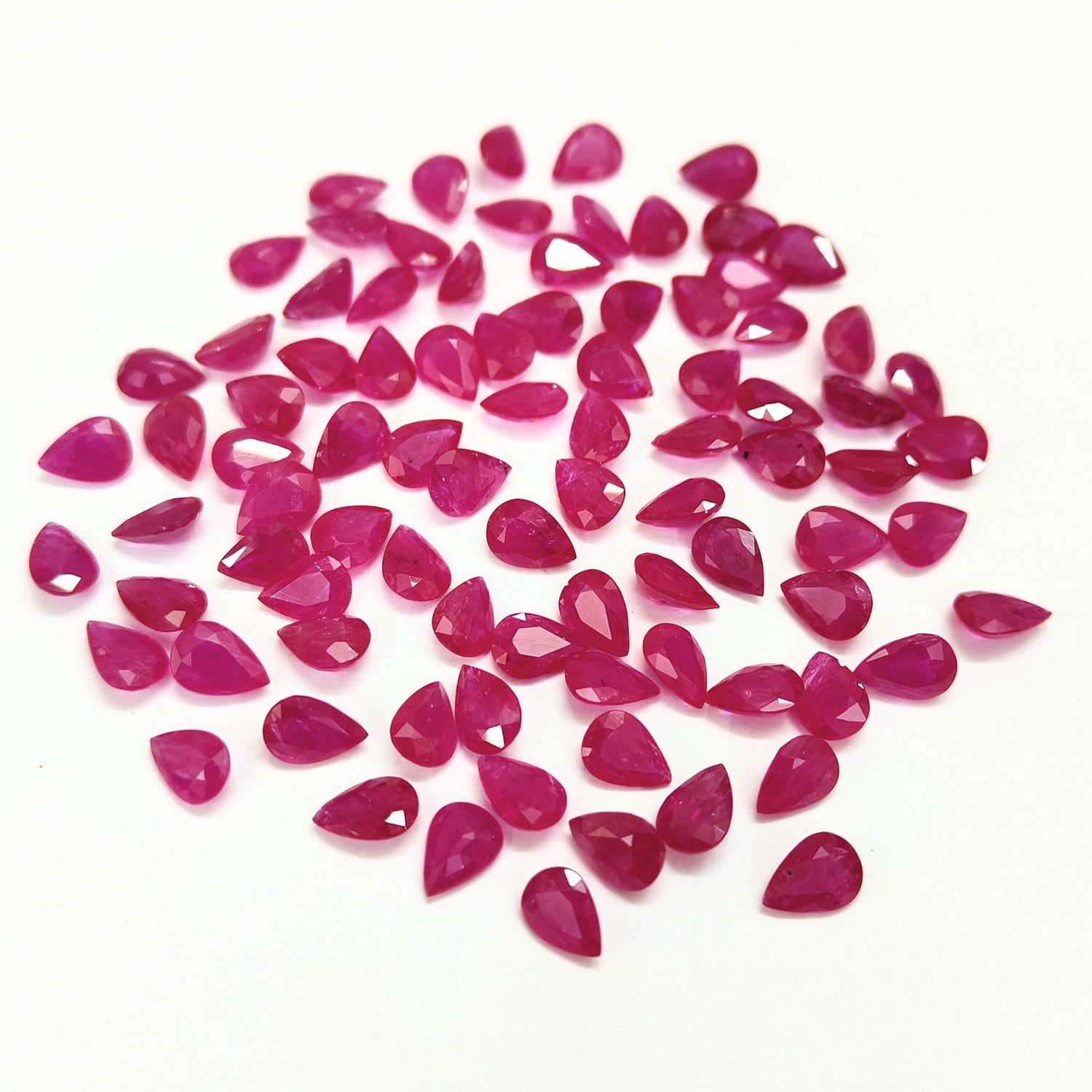 Natural Ruby (Mozambique) (Heated) 6x4mm Pear Faceted