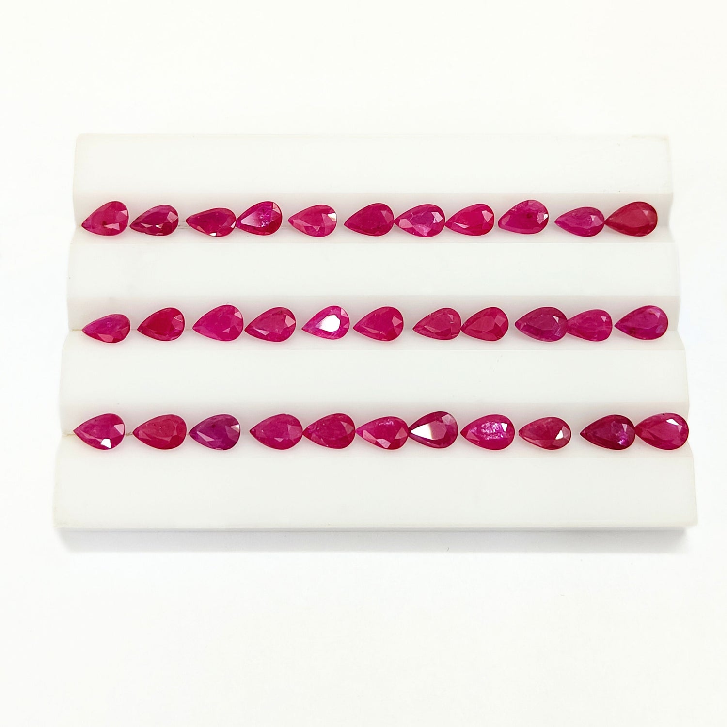 Natural Ruby (Mozambique) (Heated) 6x4mm Pear Faceted
