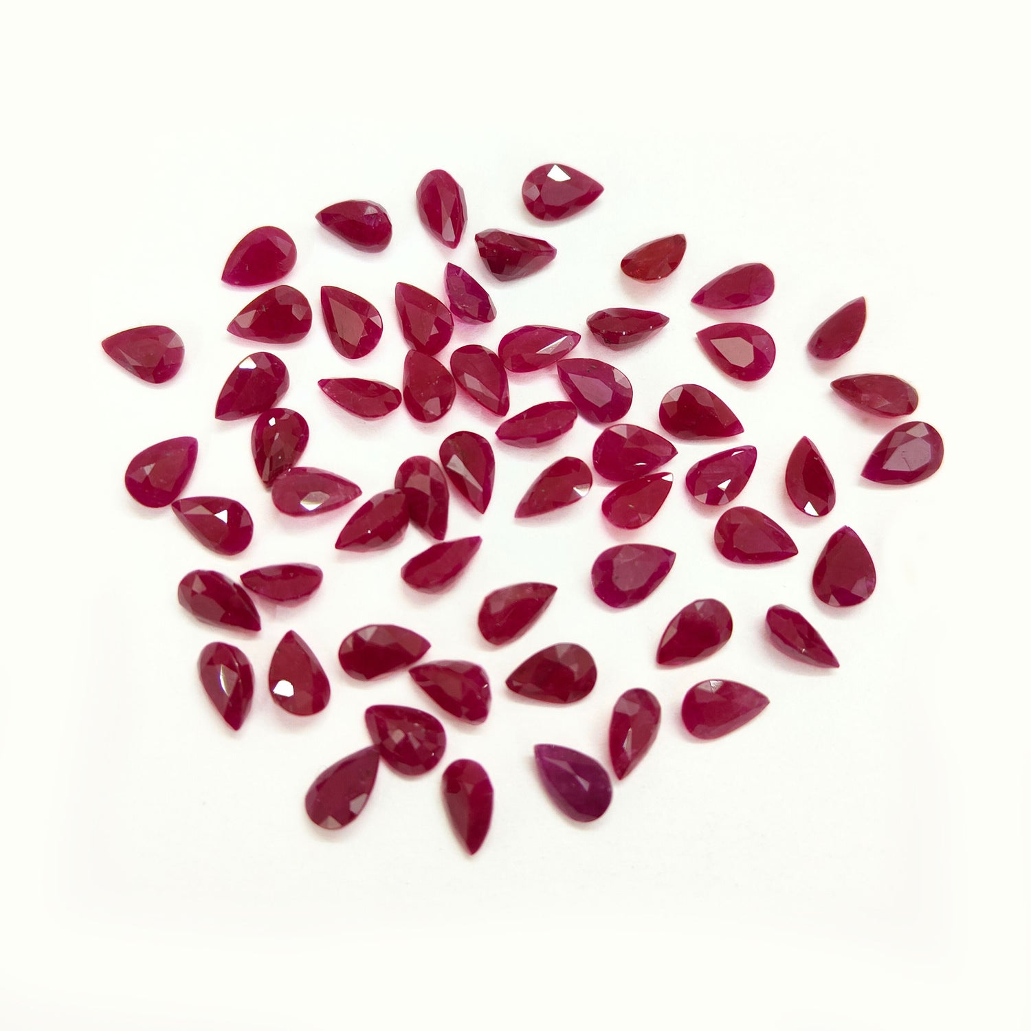 Natural Ruby (Mozambique) (Heated) 6x4mm Pear Faceted