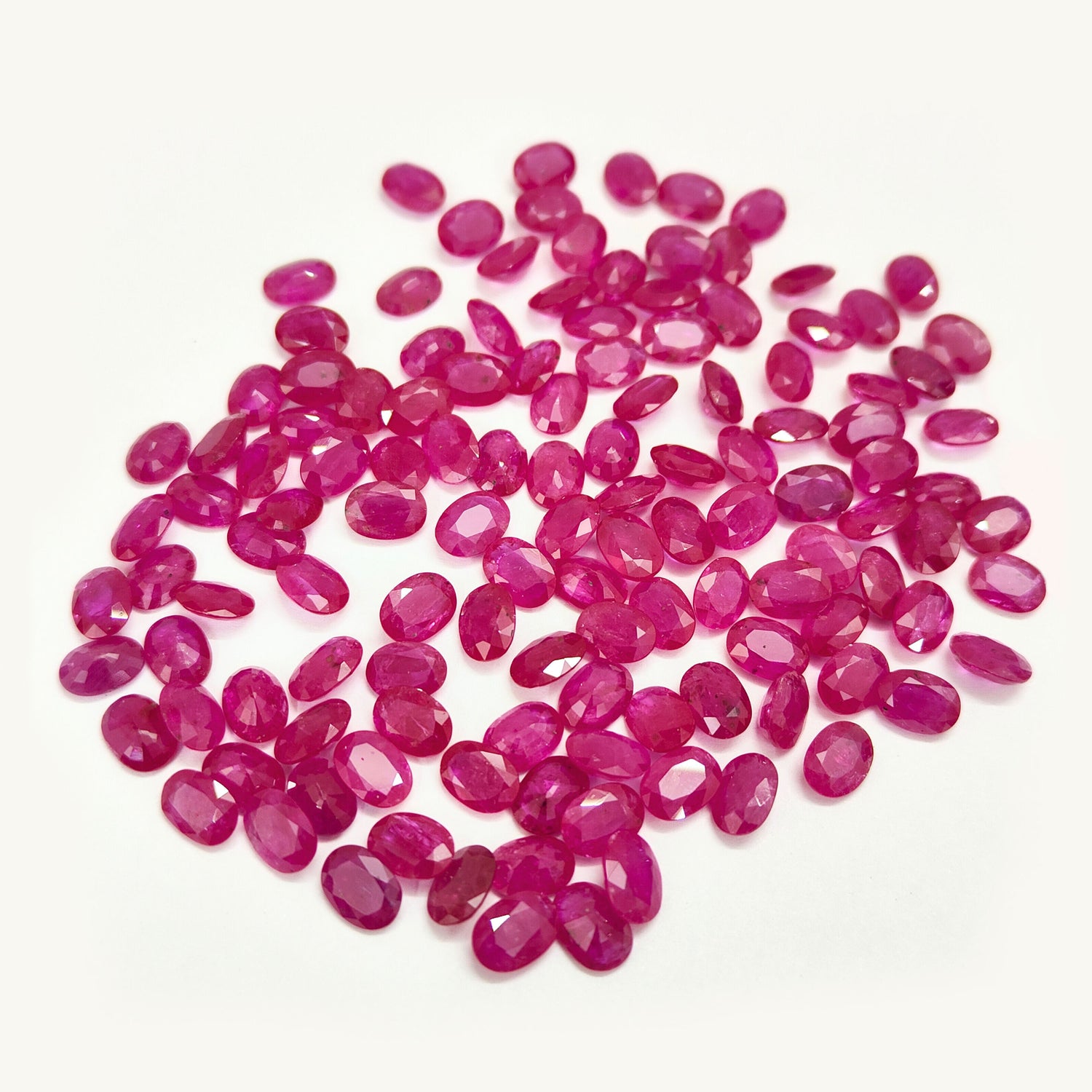Natural Ruby (Mozambique) (Heated) 7x5mm Oval Faceted