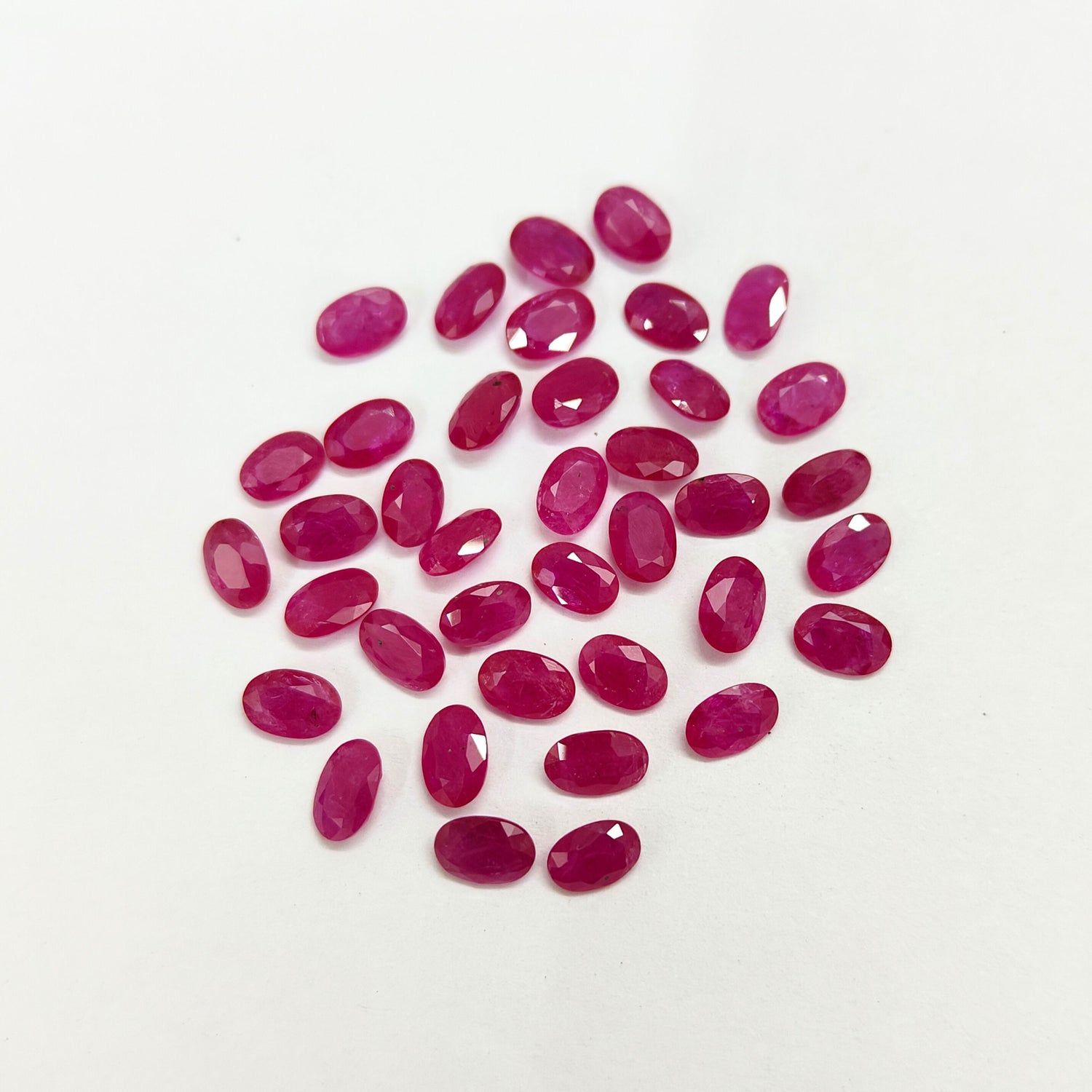 Natural Ruby (Mozambique) (Heated) 7x5mm Oval Faceted
