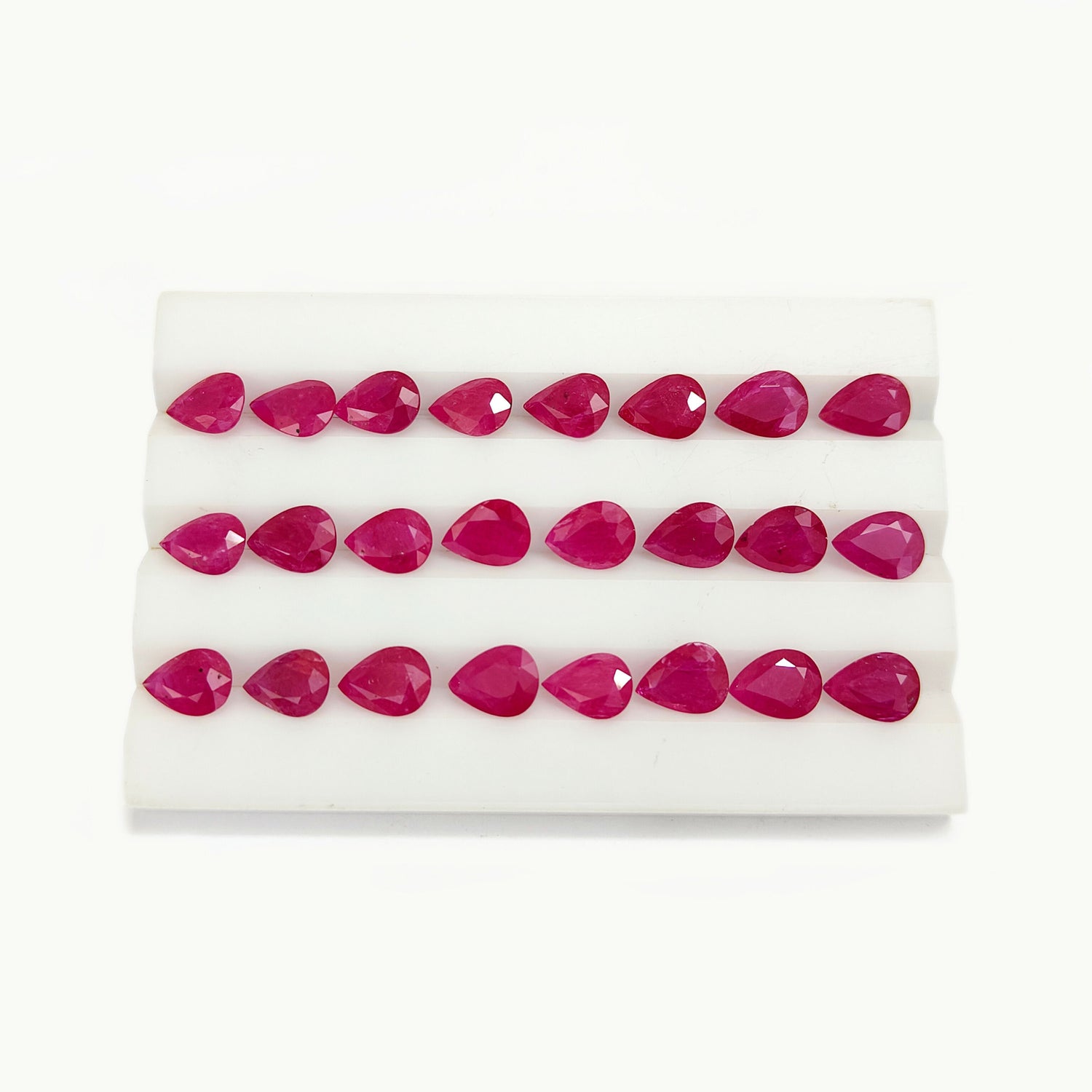 Natural Ruby (Mozambique) (Heated) 7x5mm Pear Faceted