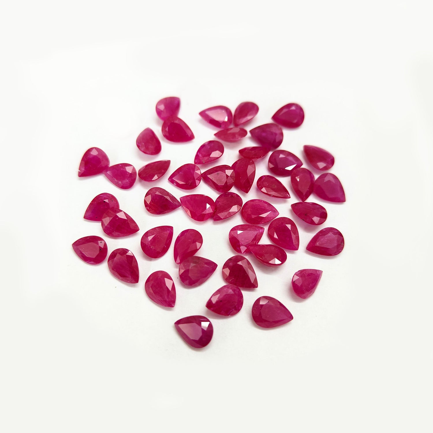 Natural Ruby (Mozambique) (Heated) 7x5mm Pear Faceted