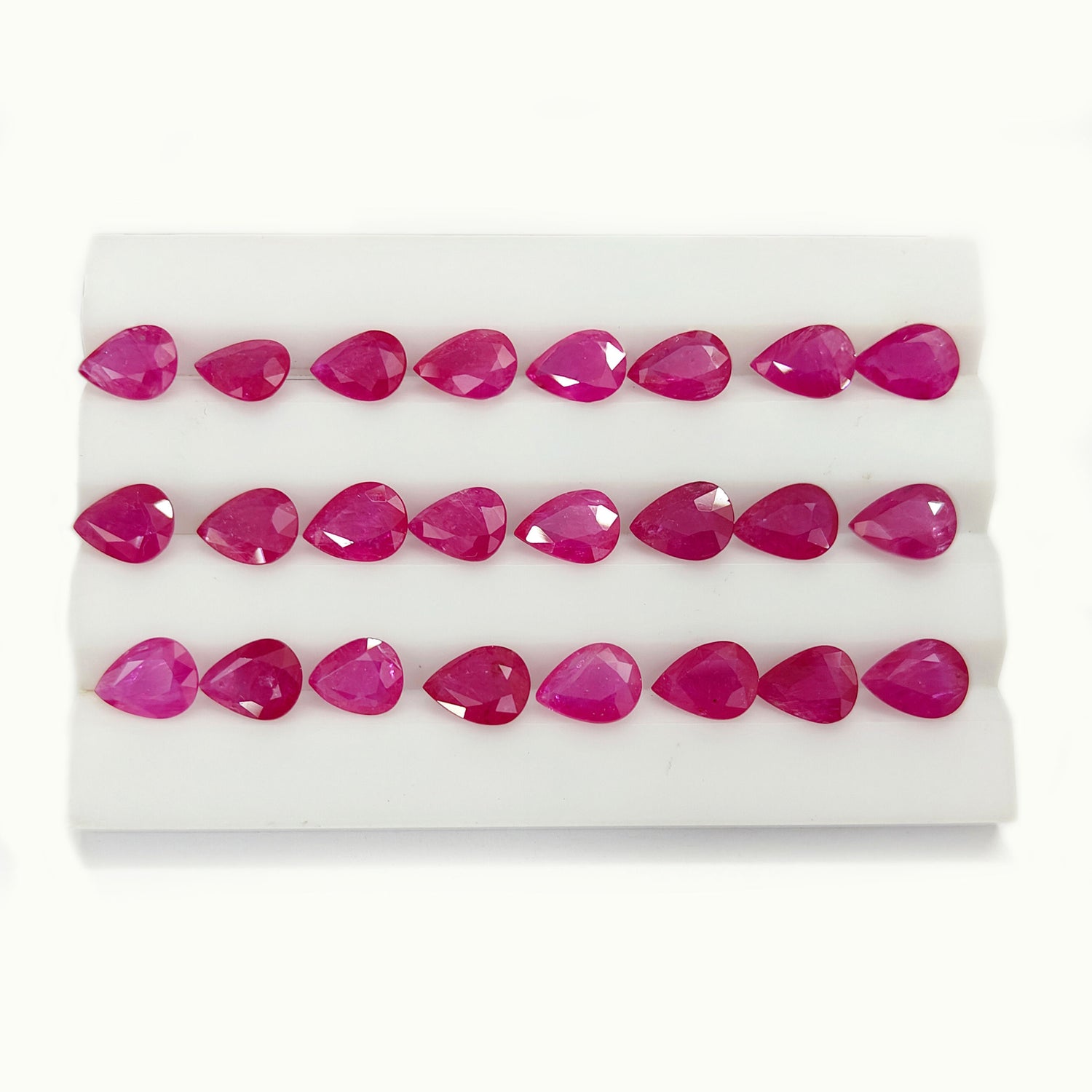Natural Ruby (Mozambique) (Heated) 7x5mm Pear Faceted