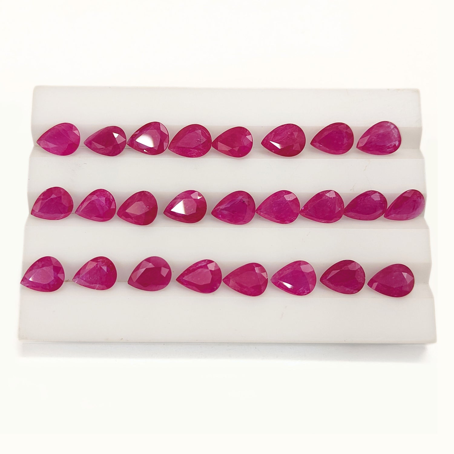 Natural Ruby (Mozambique) (Heated) 7x5mm Pear Faceted