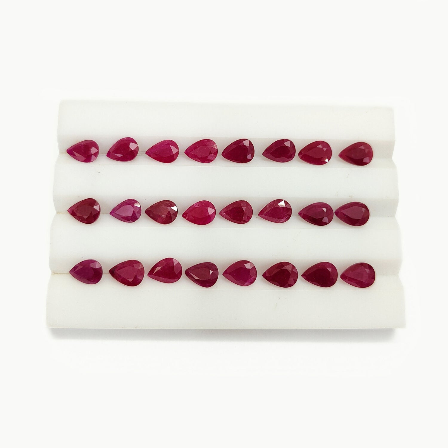 Natural Ruby (Mozambique) (Heated) 7x5mm Pear Faceted