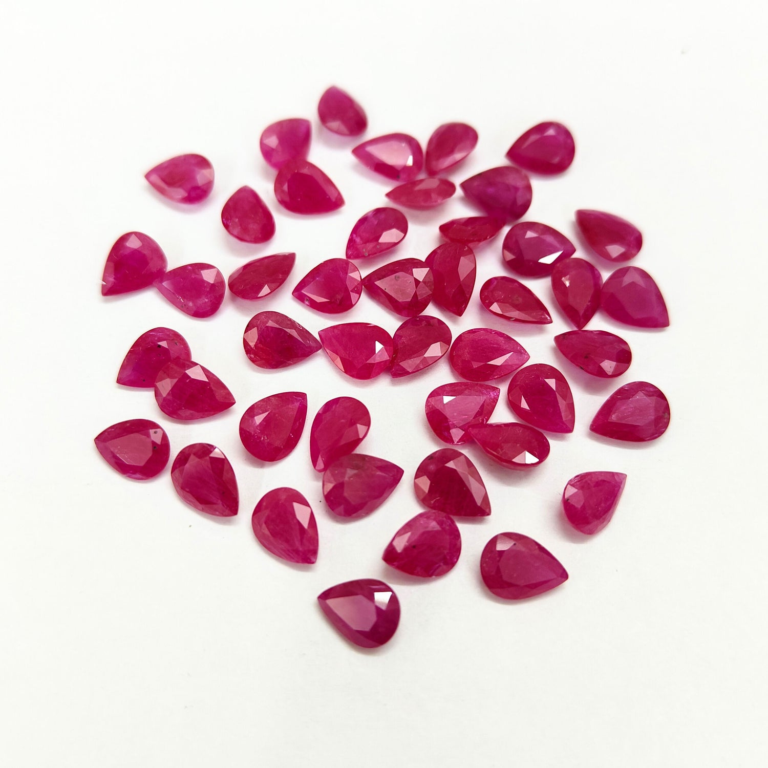 Natural Ruby (Mozambique) (Heated) 8x6mm Pear Faceted