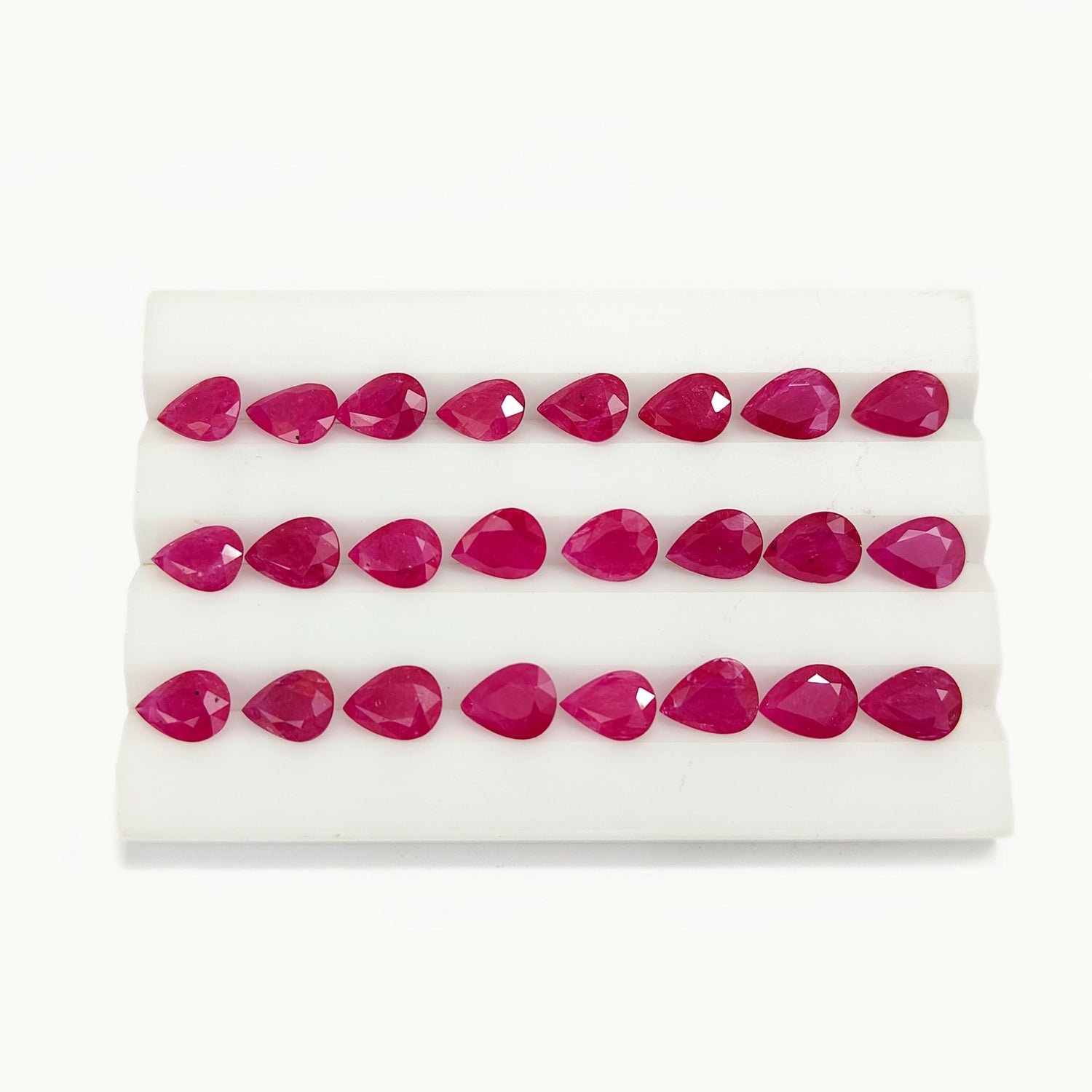 Natural Ruby (Mozambique) (Heated) 8x6mm Pear Faceted