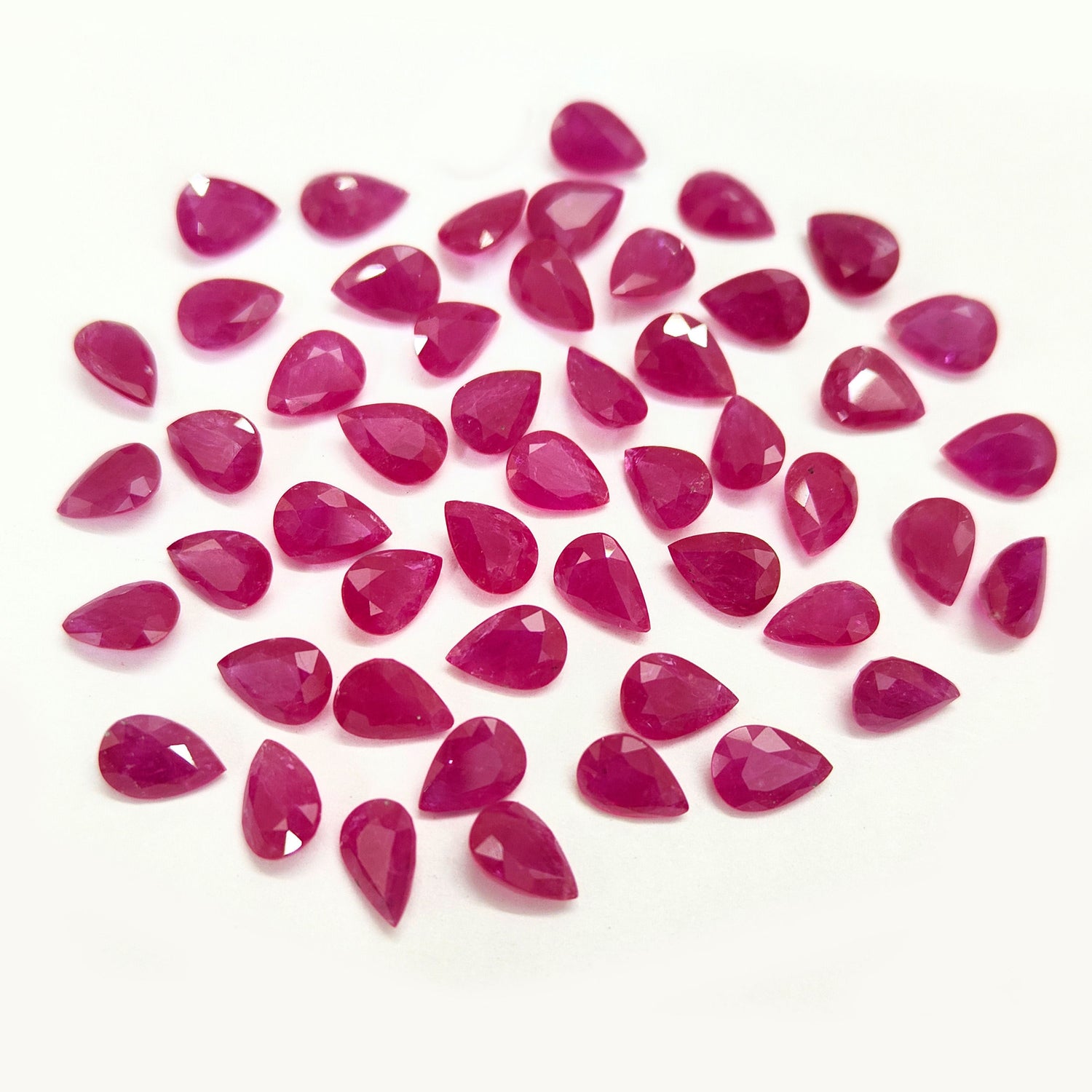Natural Ruby (Mozambique) (Heated) 8x6mm Pear Faceted