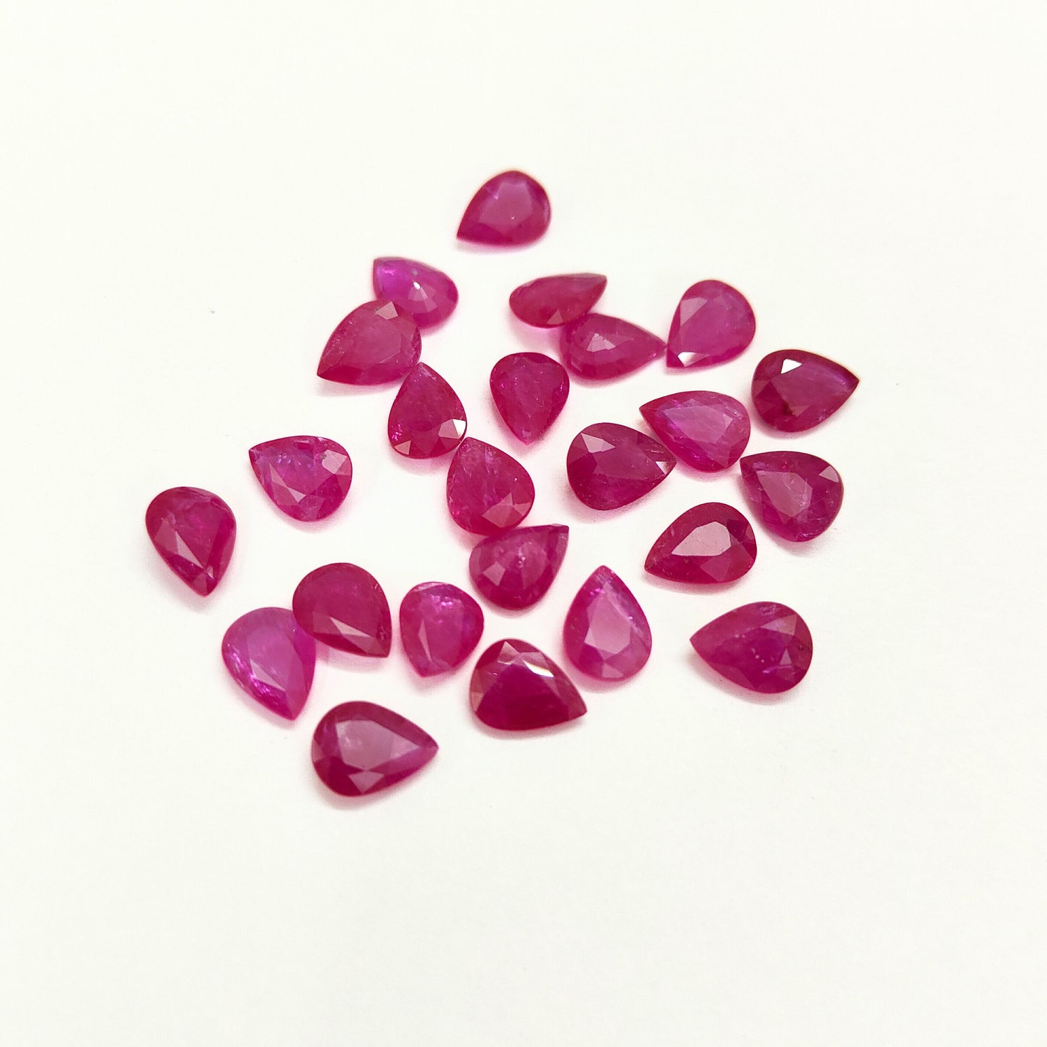 Natural Ruby (Mozambique) (Heated) 8x6mm Pear Faceted