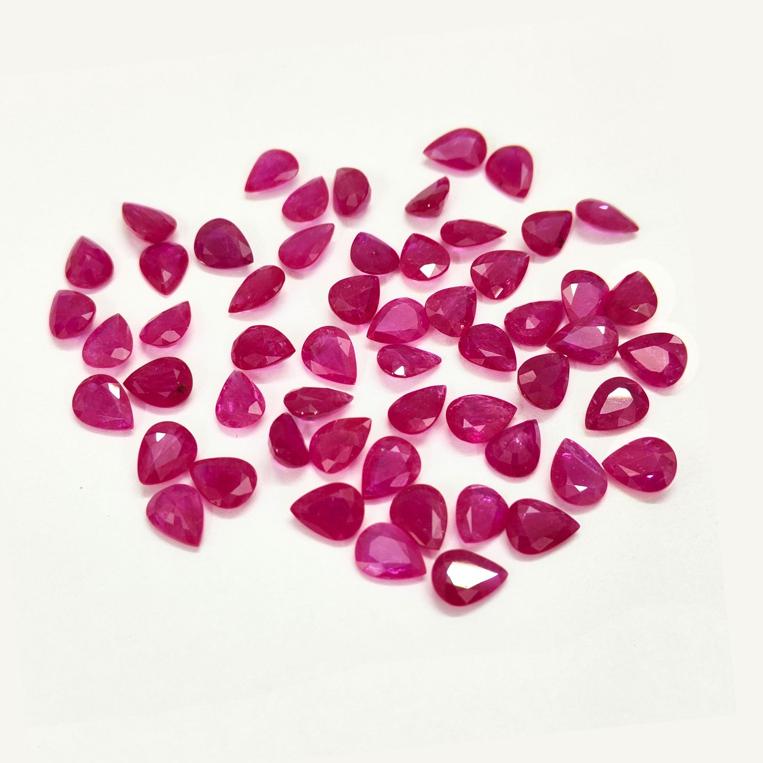Natural Ruby (Mozambique) (Heated) 8x6mm Pear Faceted
