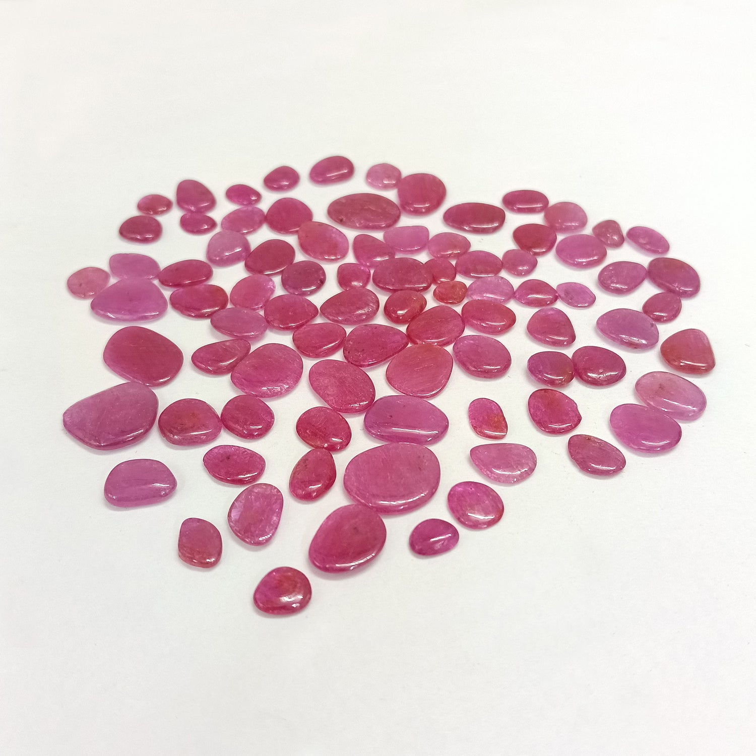 Natural Ruby (Mozambique) (Heated) 5.50x5.50mm to 13.50x11mm Mix Smooth Slices