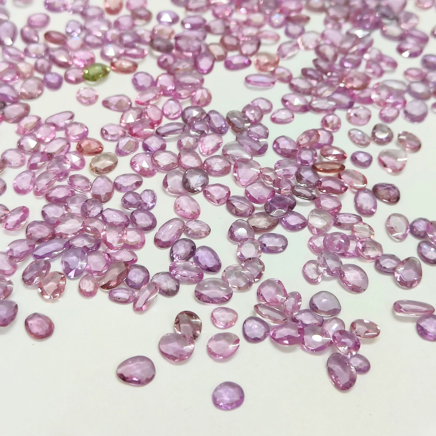 Natural Multi Sapphire (Madagascar) (Heated) 3.50x3mm to 6.50x4mm Mix Rose Cut Slices Faceted