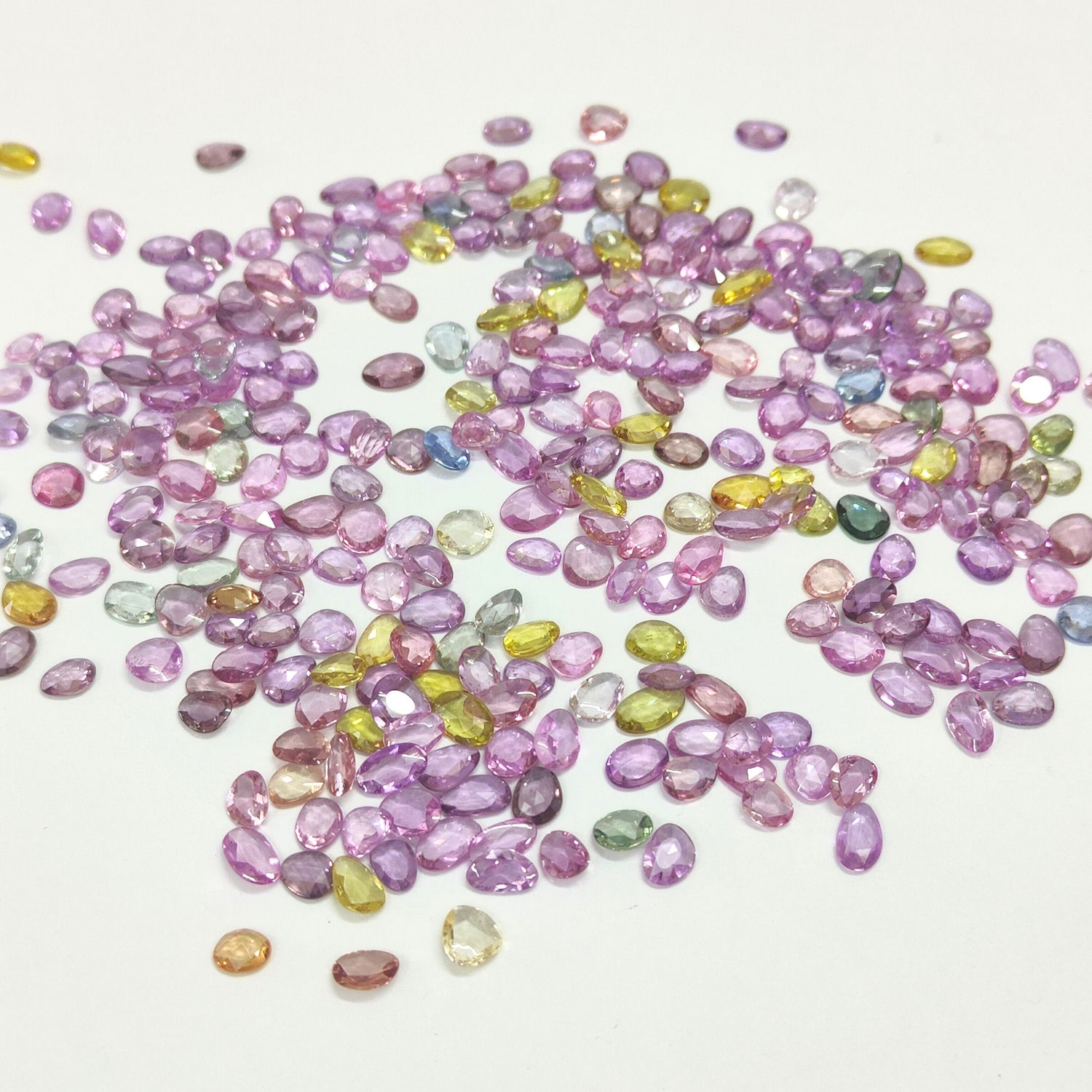 Natural Multi Sapphire (Madagascar) (Heated) 4.50x4mm to 8x5mm Mix Rose Cut Slices Faceted